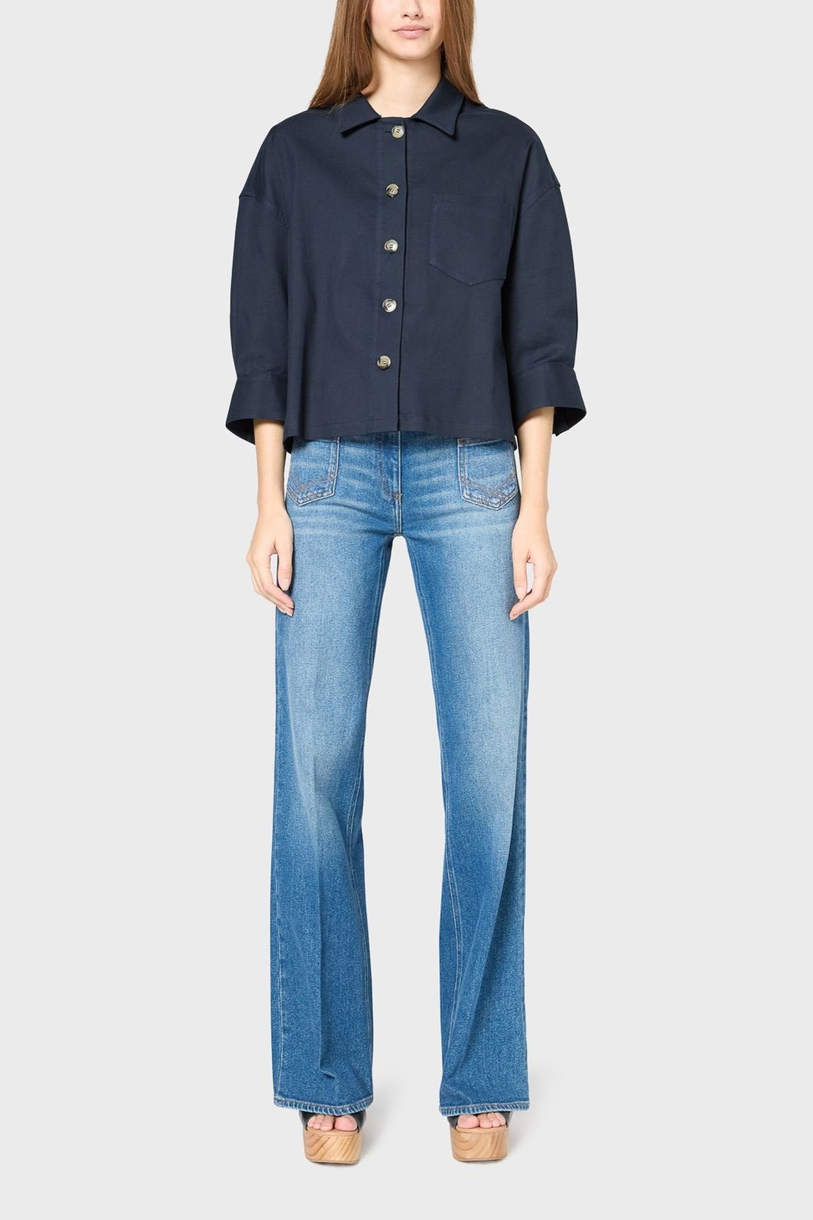 Veste courte et large en coton - RISELA Faume - seconde main