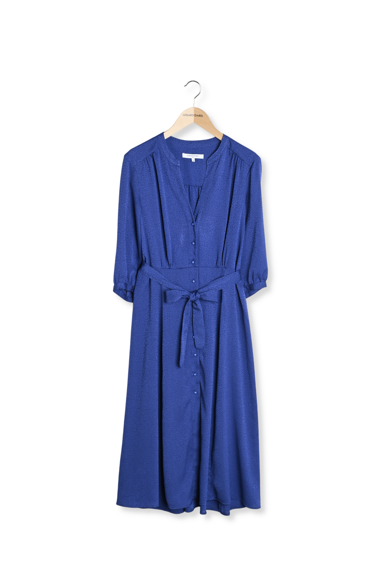 SETTIMA - Robe-chemise longueur midi en jacquard Faume - seconde main