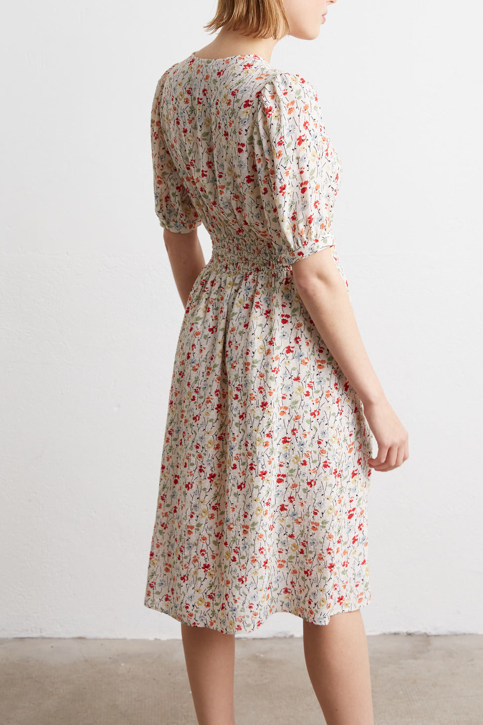 Robe à motif floral coloré - JUSTINA Faume - seconde main