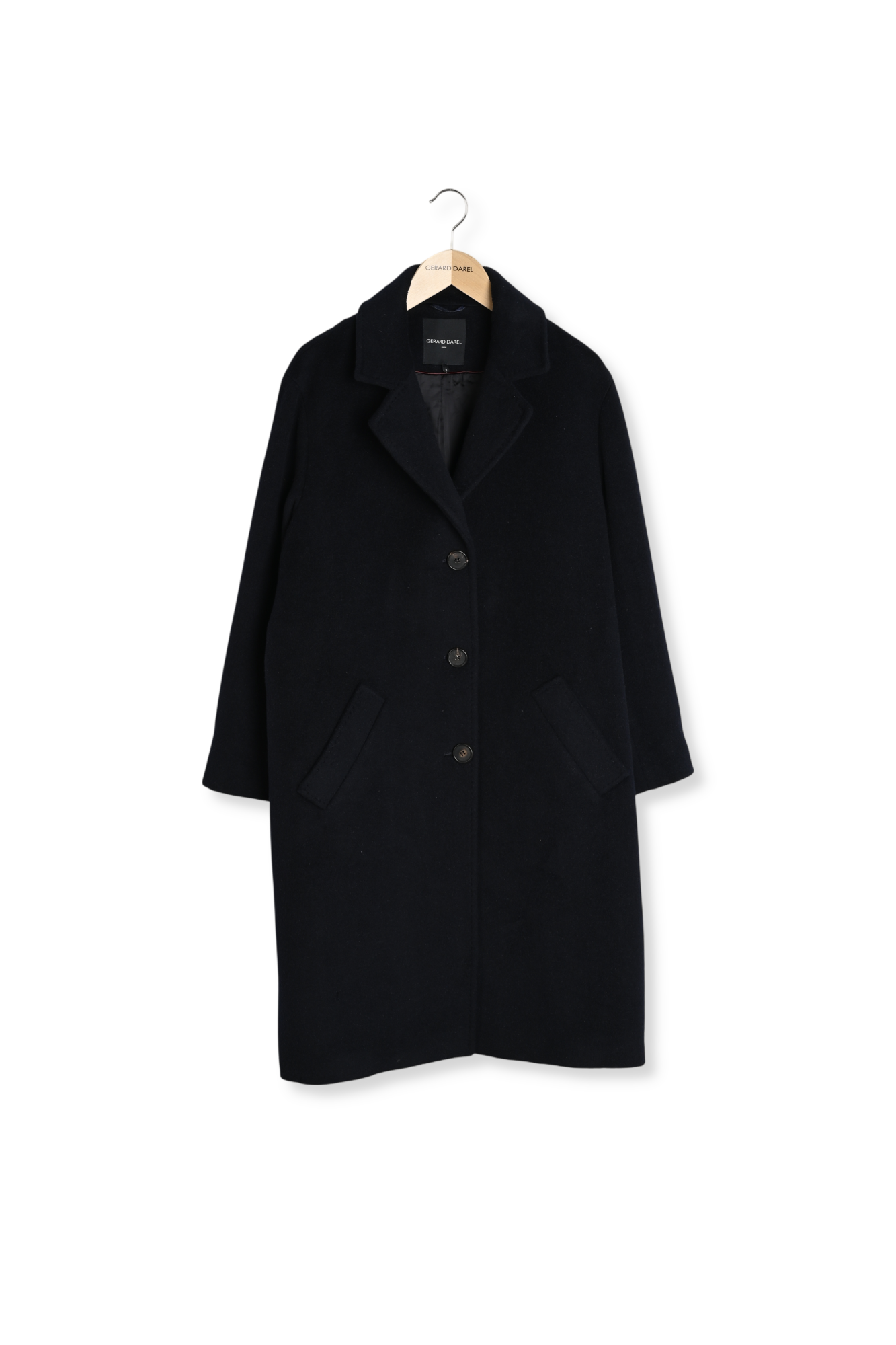 Manteau droit en laine et angora - MEGANE Faume - seconde main