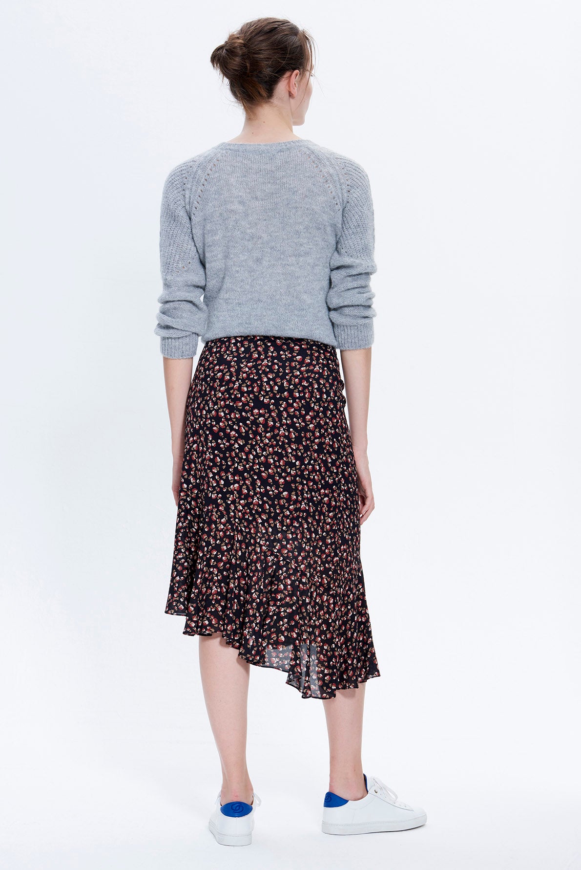 TEVA - Jupe asymétrique en mousseline imprimée Faume - seconde main