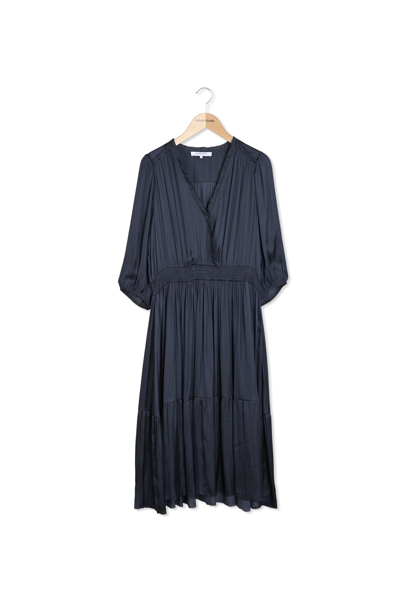 Robe midi en satin à volants - ENDY Faume - seconde main