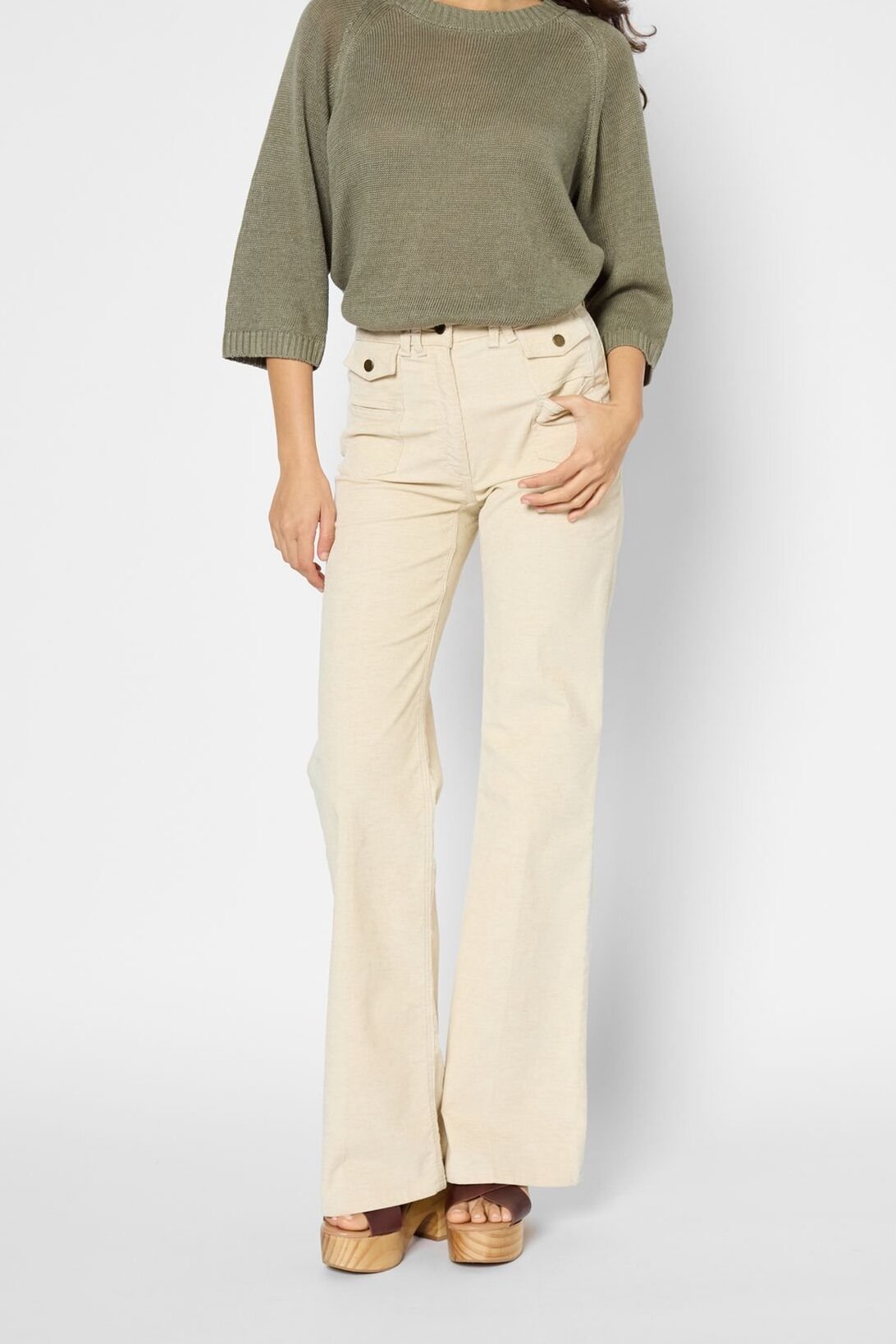 Pull à col rond en lin - JOSLYN Faume - seconde main