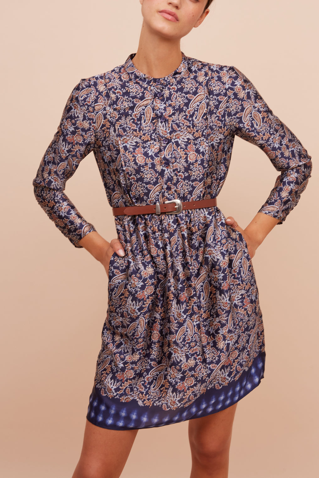 Robe imprimée à plastron - JOY Faume - seconde main