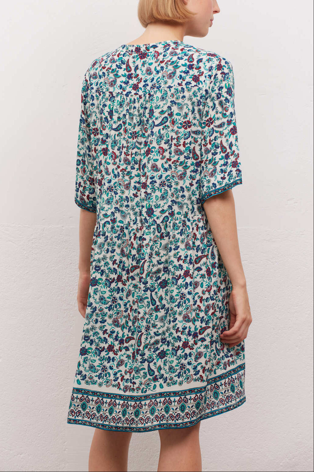 Longue à imprimé floral - Robe mi Faume - seconde main