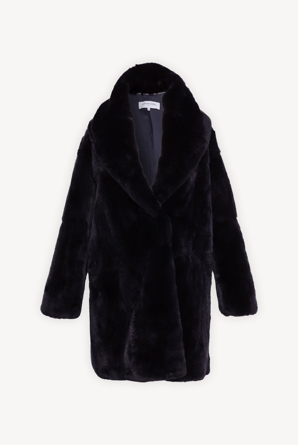 ABBIE - Manteau à capuche en lapin Faume - seconde main