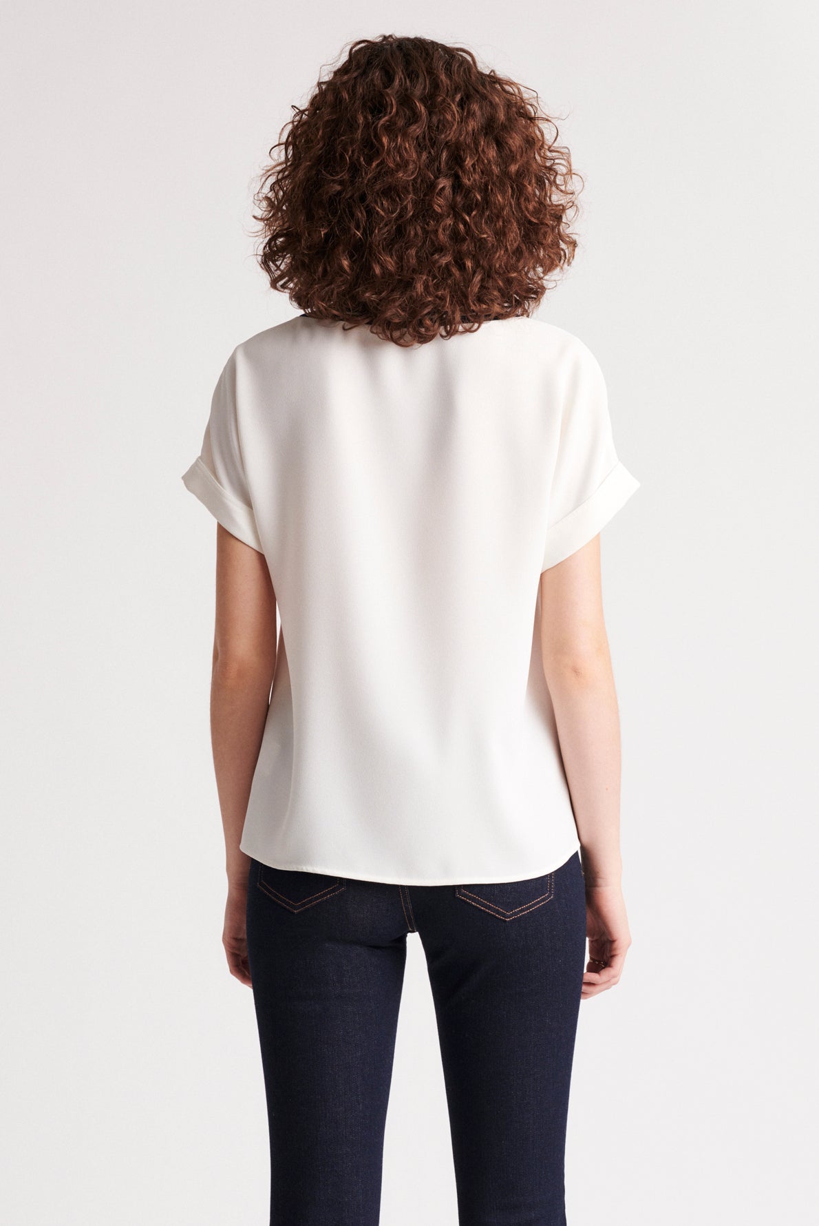 NUNZIA - Top en crêpe avec poches Faume - seconde main