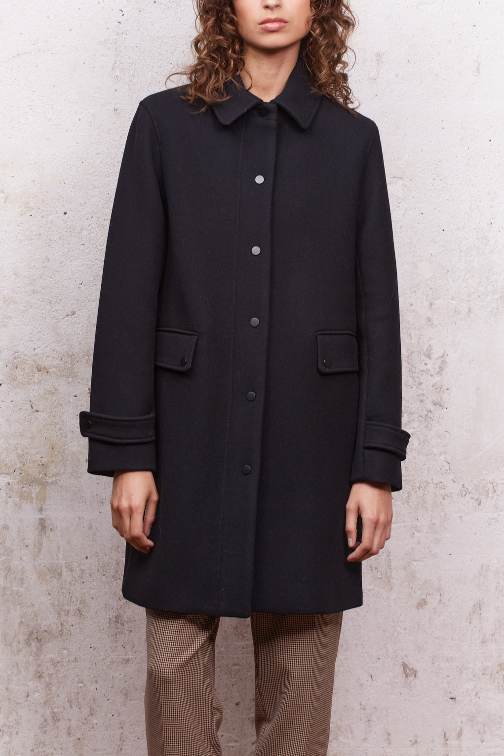 Manteau droit en laine vierge - SHANONE Faume - seconde main