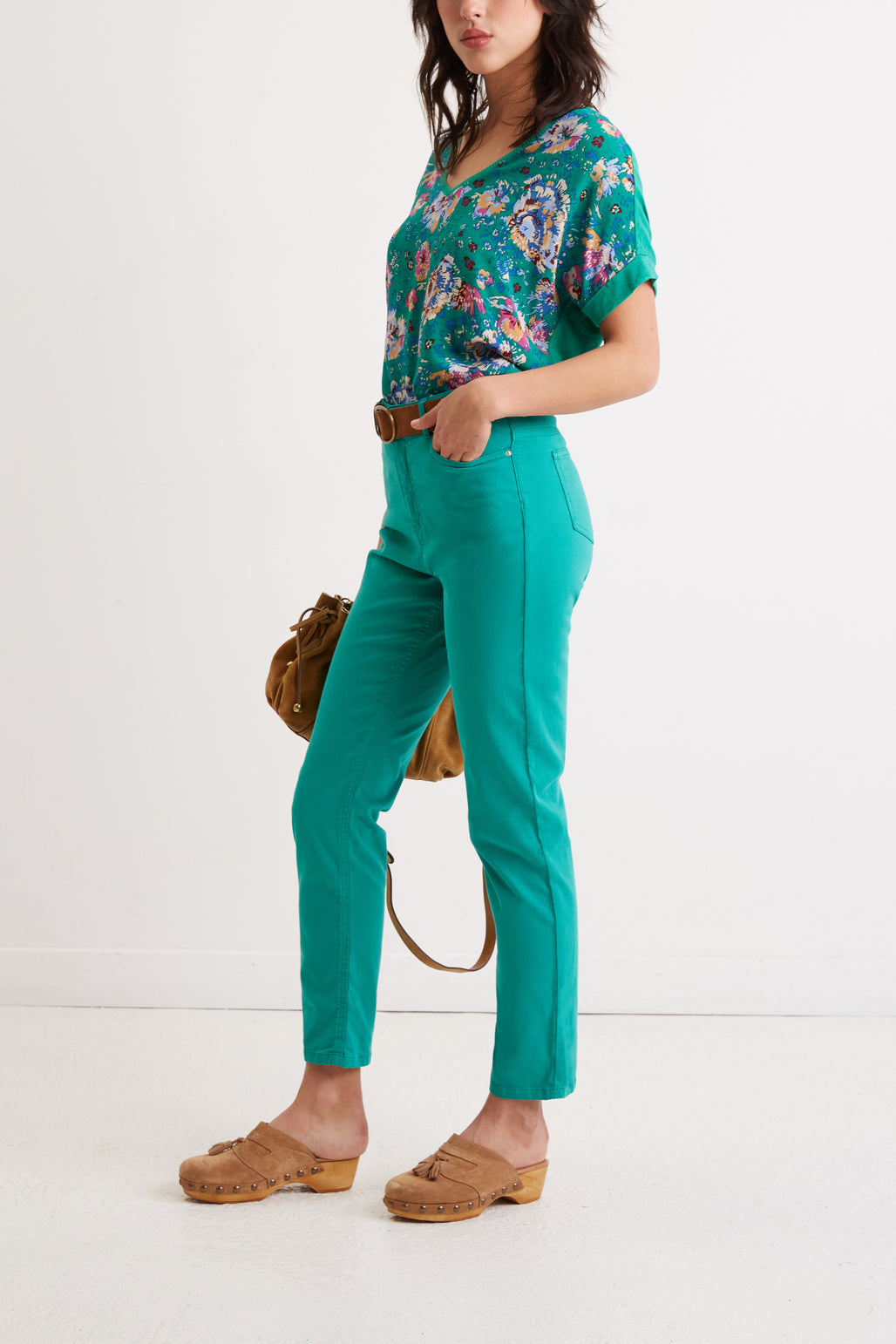 Pantalon en coton stretch - ELAENORE Faume - seconde main