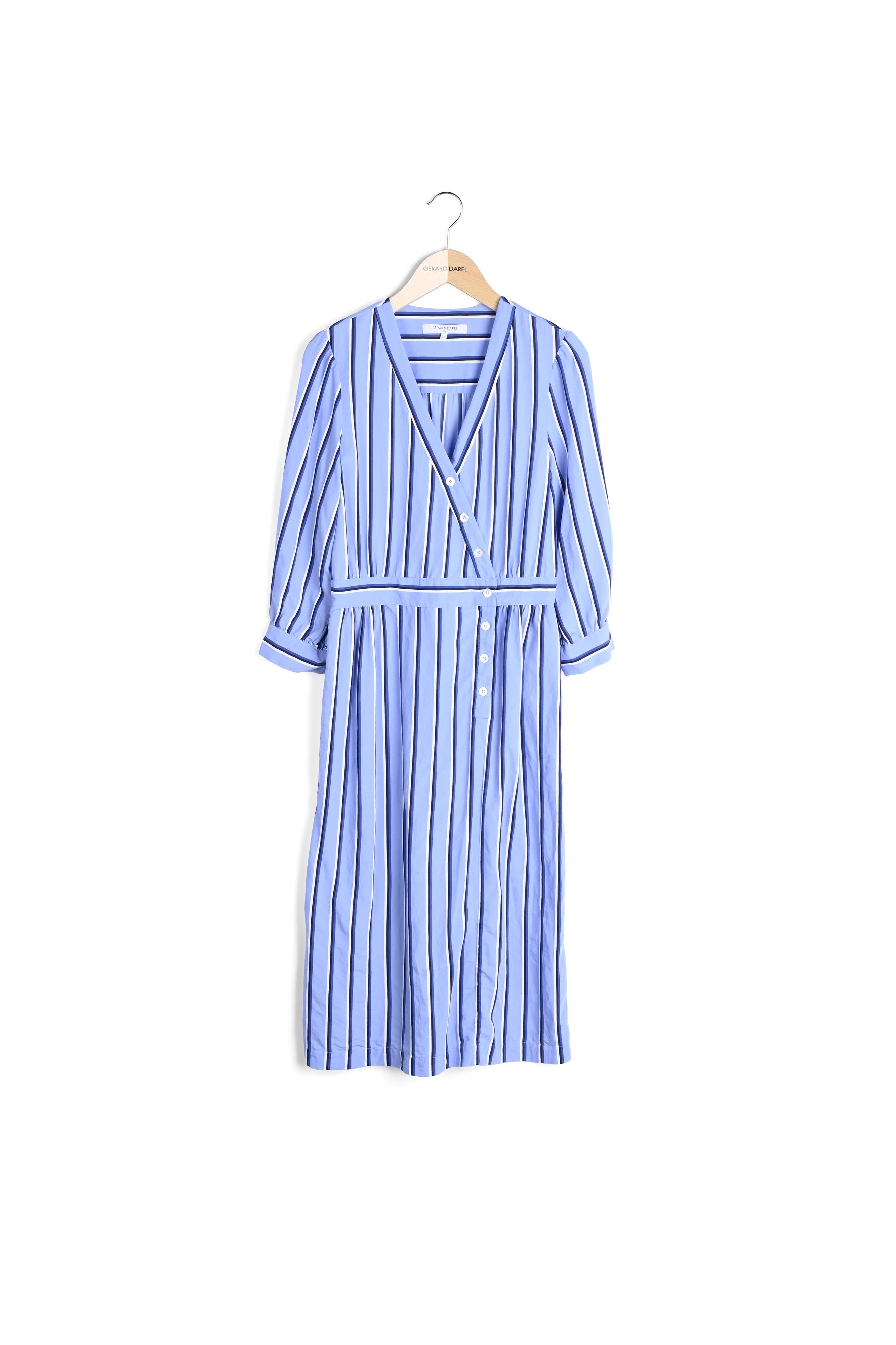 SANDY - Robe midi à rayures Faume - seconde main