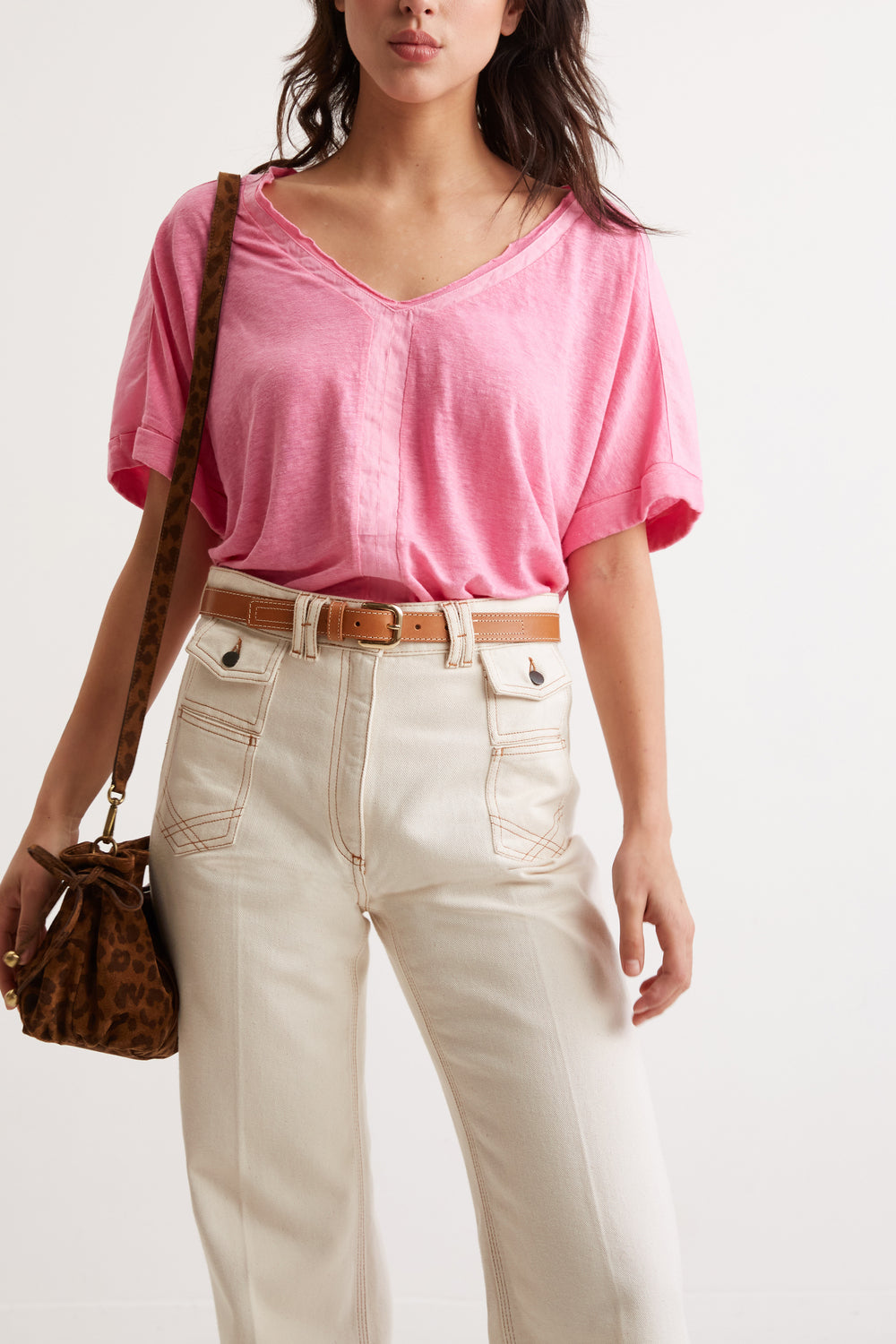 T-Shirt oversize en lin - AGATHA Faume - seconde main