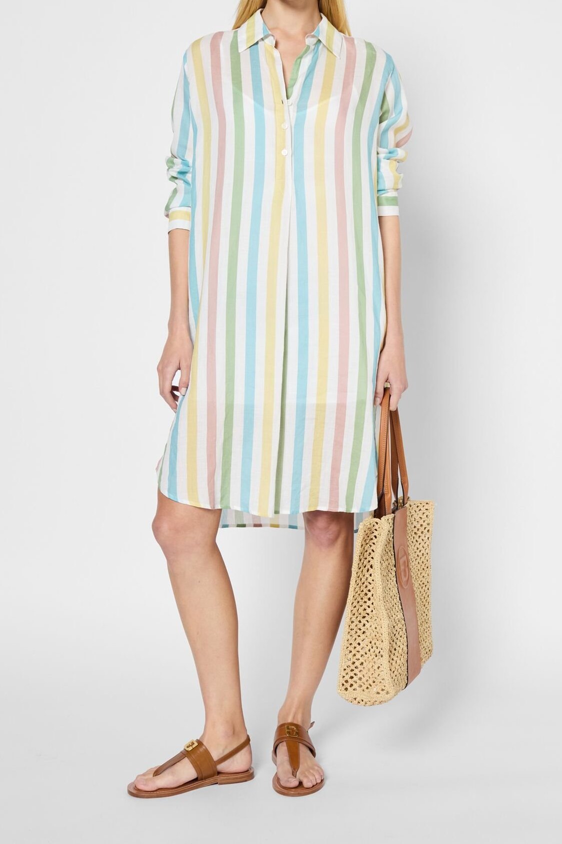 Robe chemise à rayures multico - PINELOPI Faume - seconde main