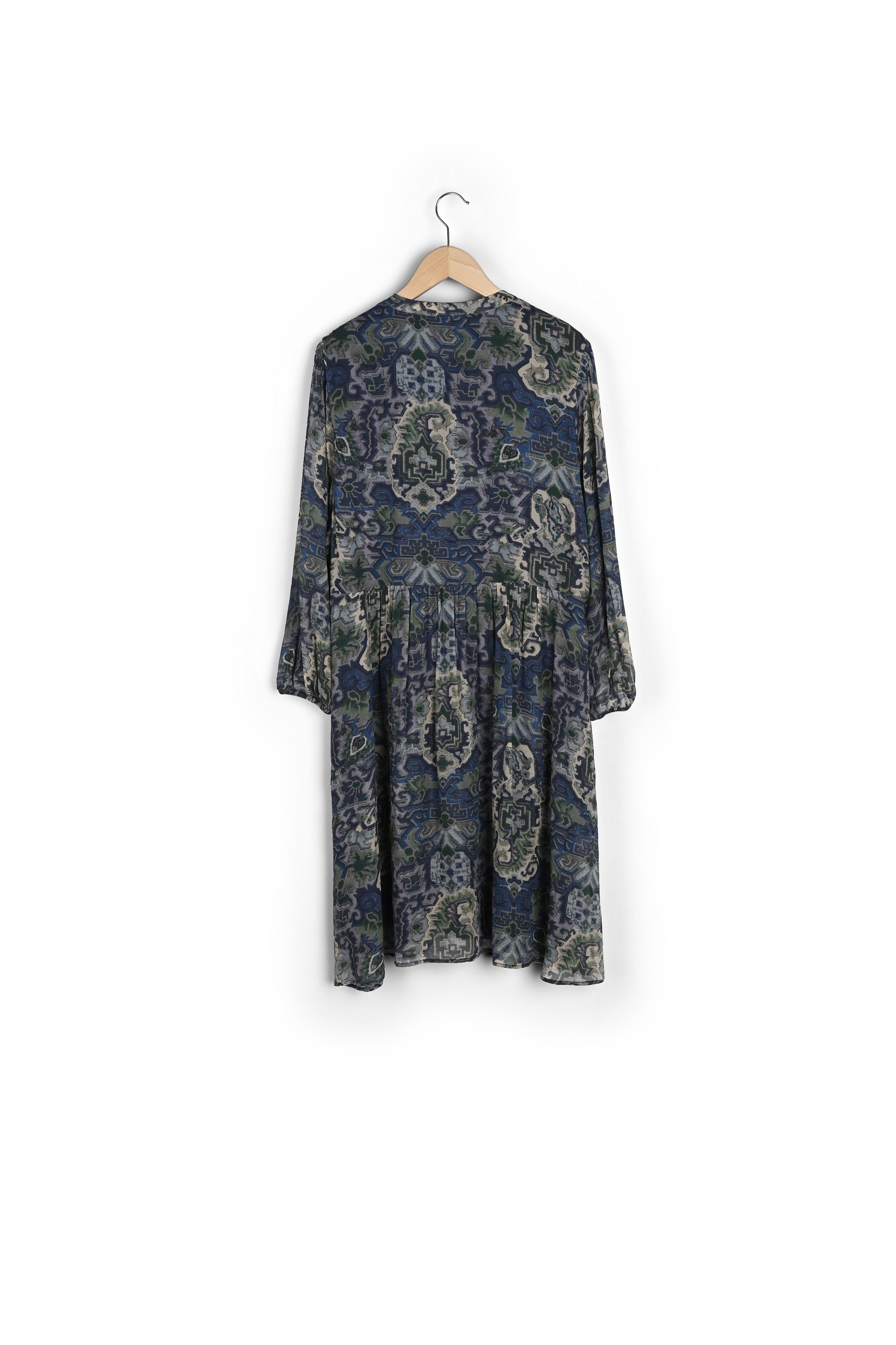 Robe en mousseline à motif graphique - JULIA Faume - seconde main