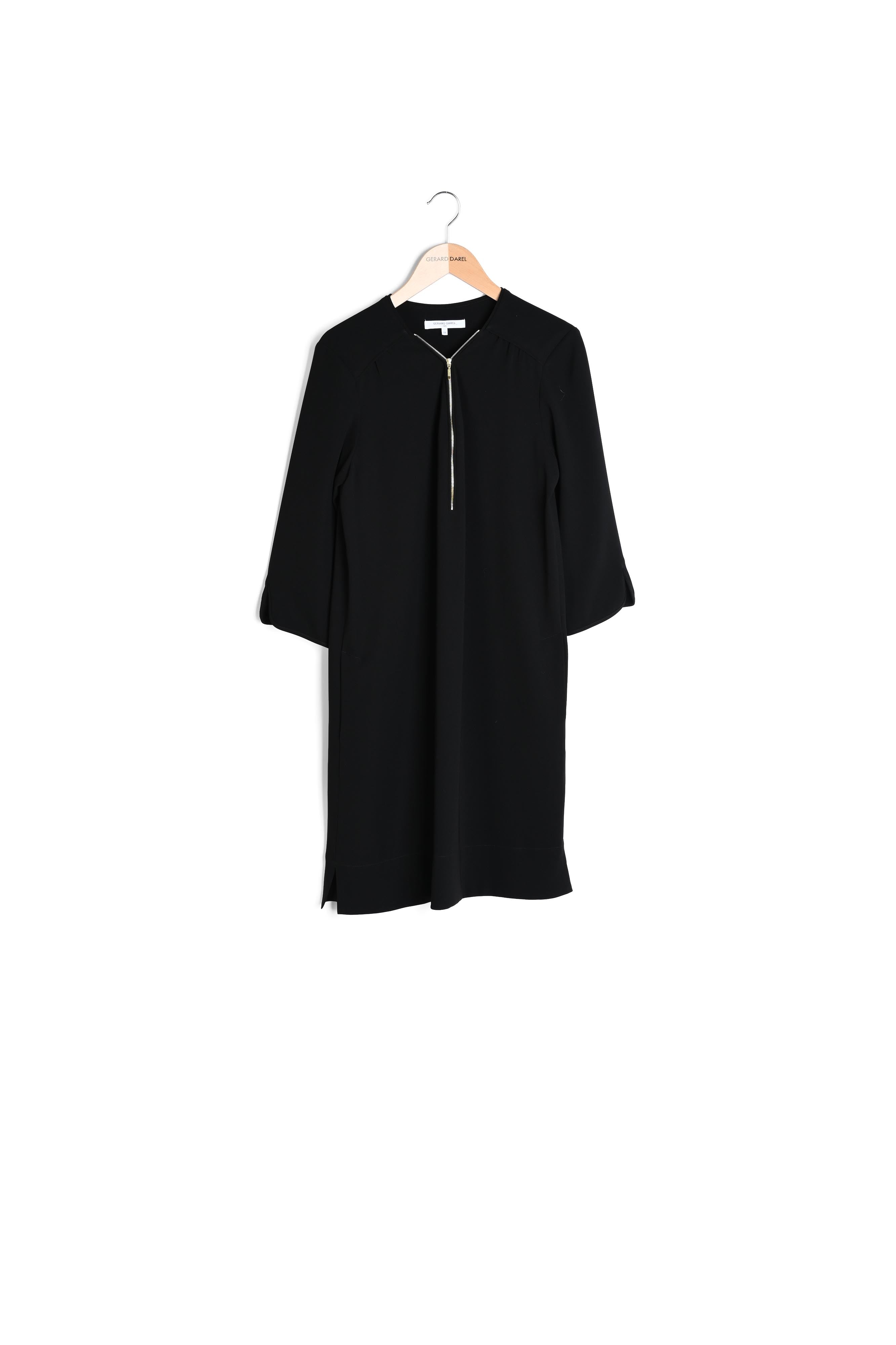 Robe en crêpe à encolure zippée - JAUFFRE Faume - seconde main