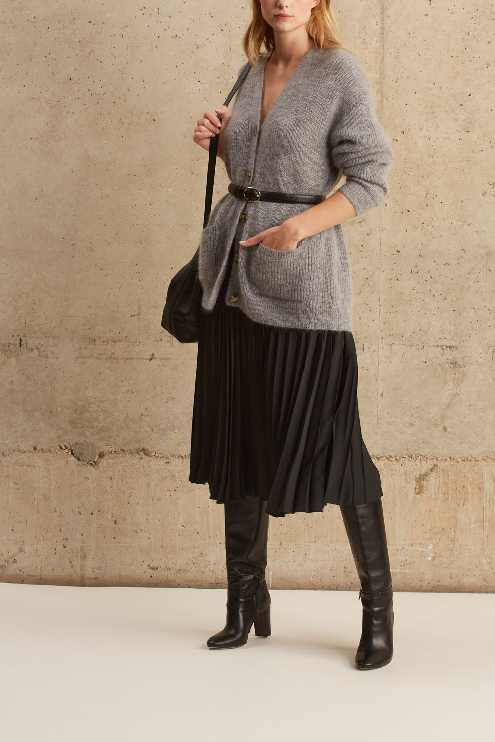 Gilet mohair long et doux - LESSY Faume - seconde main