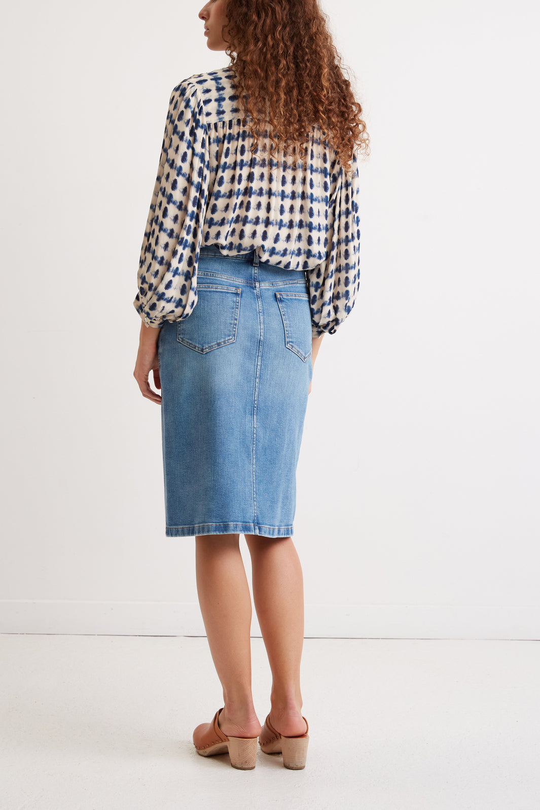 Jupe droite en jean - BAMBOU Faume - seconde main