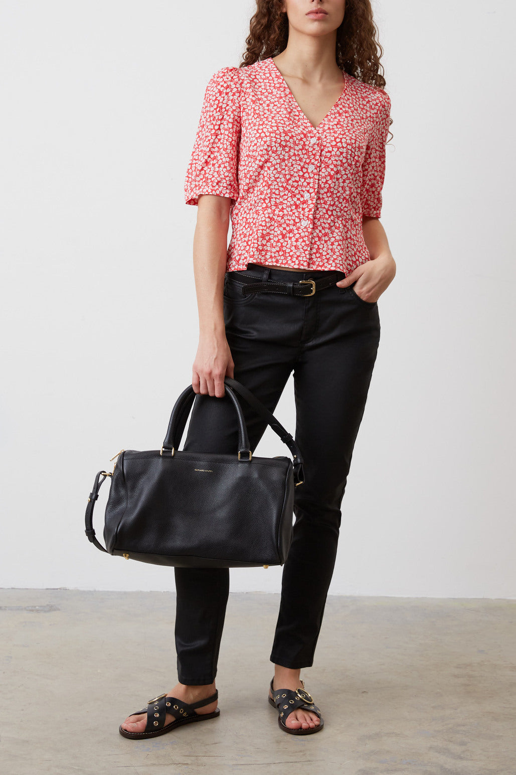 Jean en coton stretch enduit - ESMA Faume - seconde main