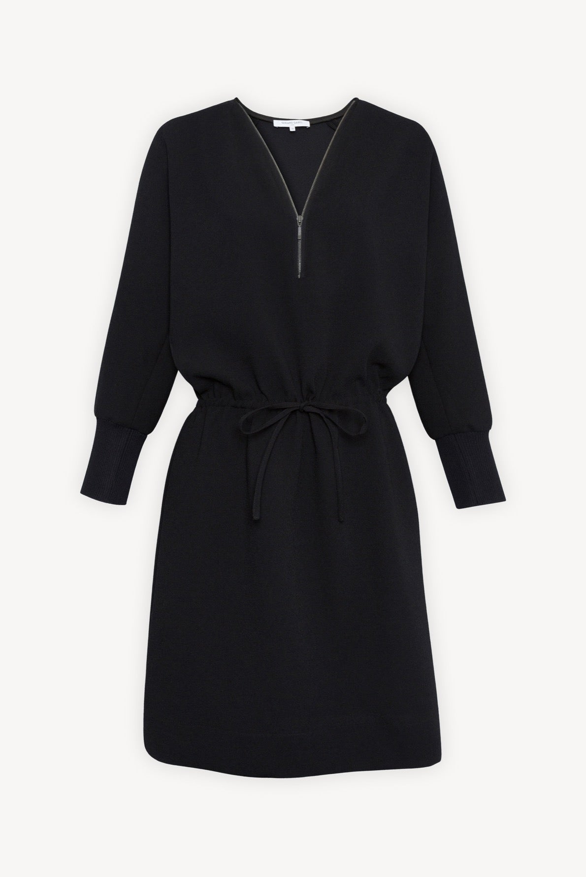 DONNA - Robe ceinturée en crêpe Faume - seconde main