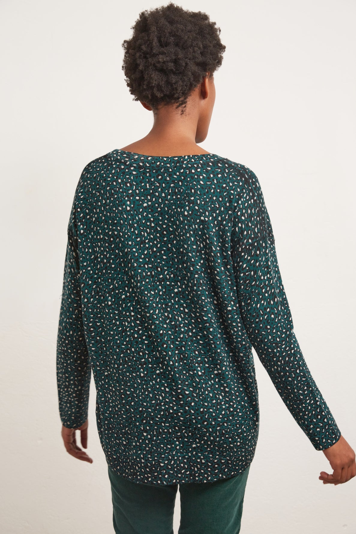 Pull en laine fine à imprimé animalier Faume - seconde main