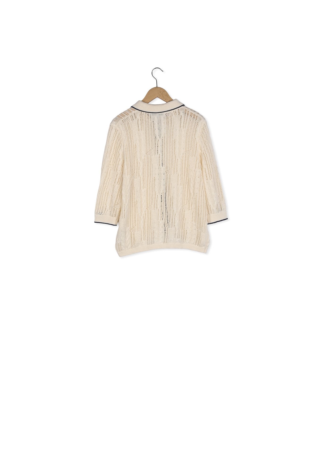 Gilet en crochet à col polo - JOSS Faume - seconde main