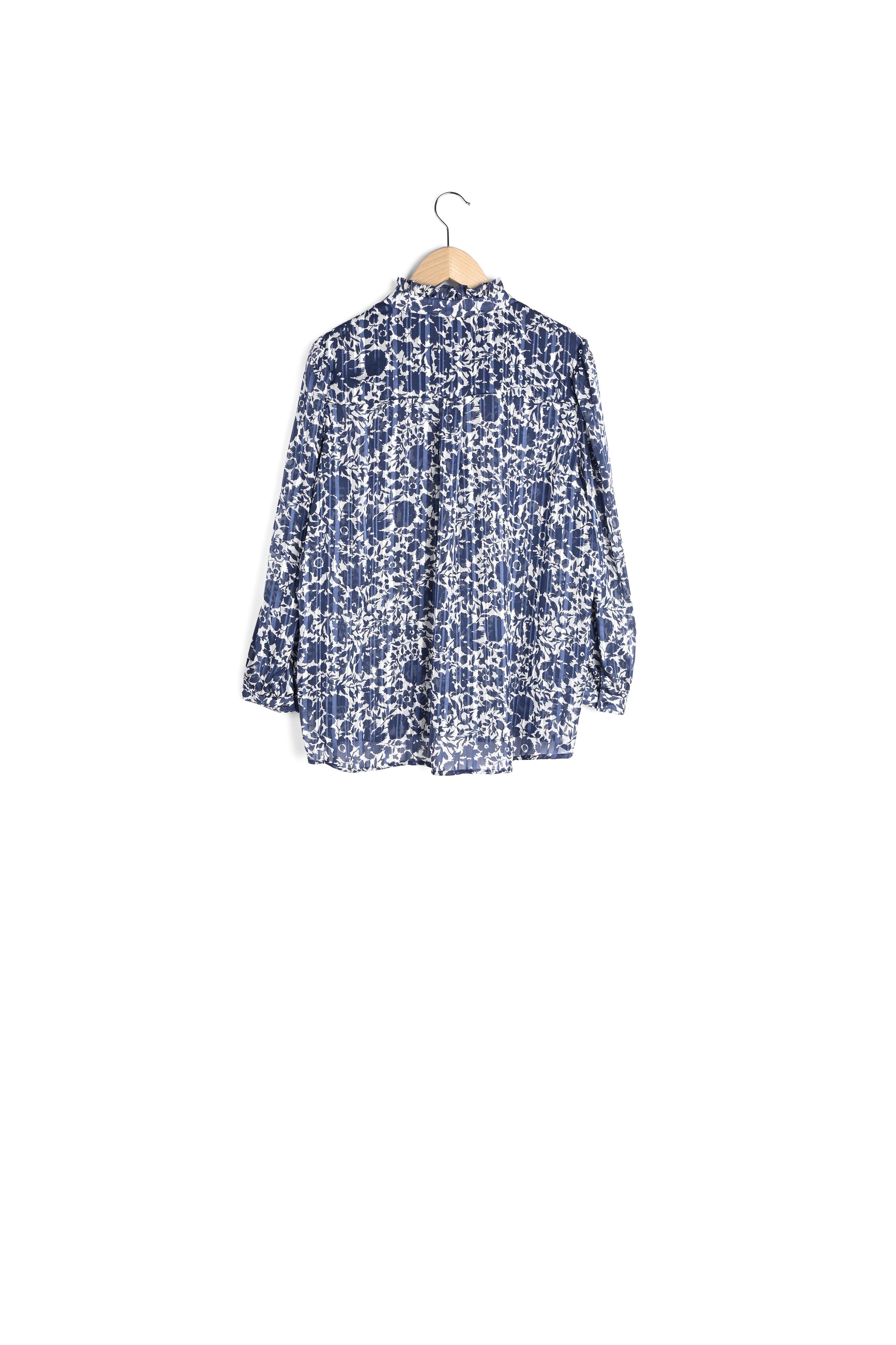 Blouse à imprimé floral avec Lurex Faume - seconde main