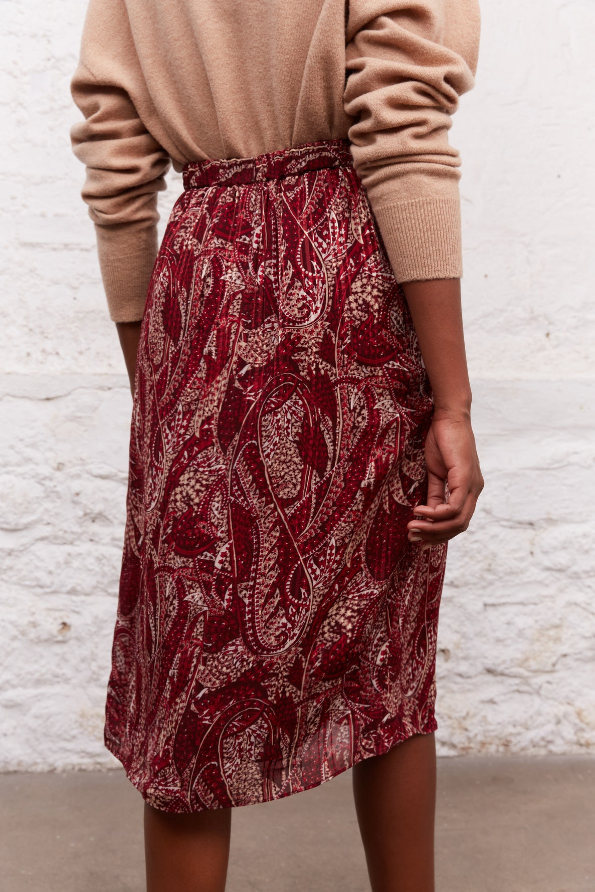 Jupe midi imprimée cachemire - BALMA Faume - seconde main