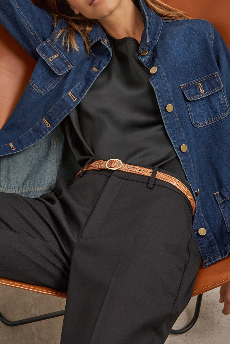 MORGANA - Veste droite en jean Faume - seconde main