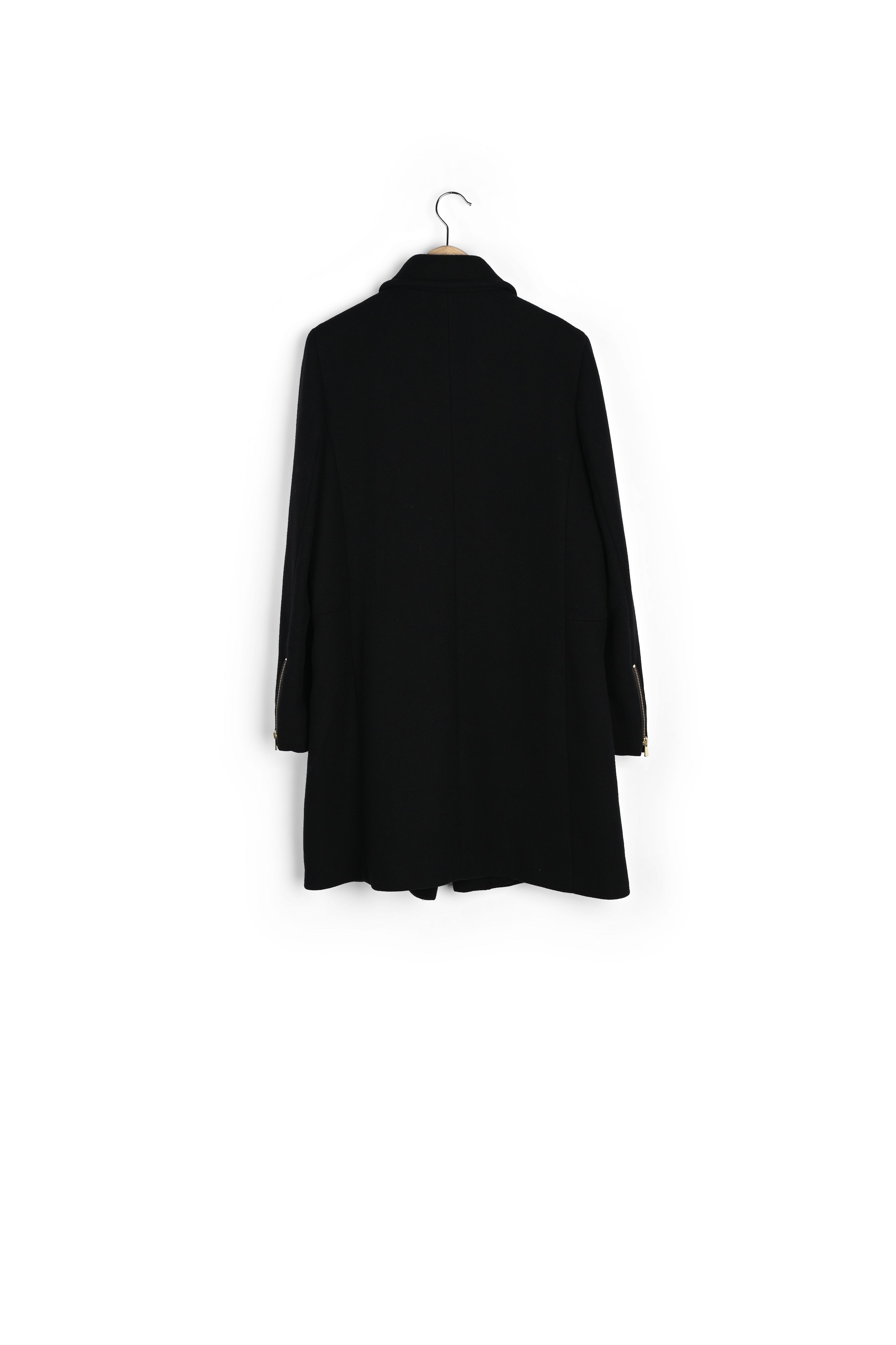 PHANIE - Manteau droit en laine vierge Faume - seconde main