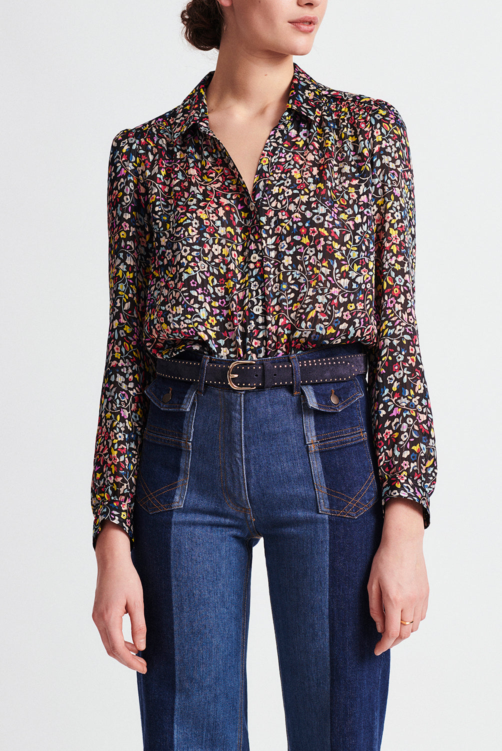 NILVA - Chemise fluide à imprimé floral Faume - seconde main