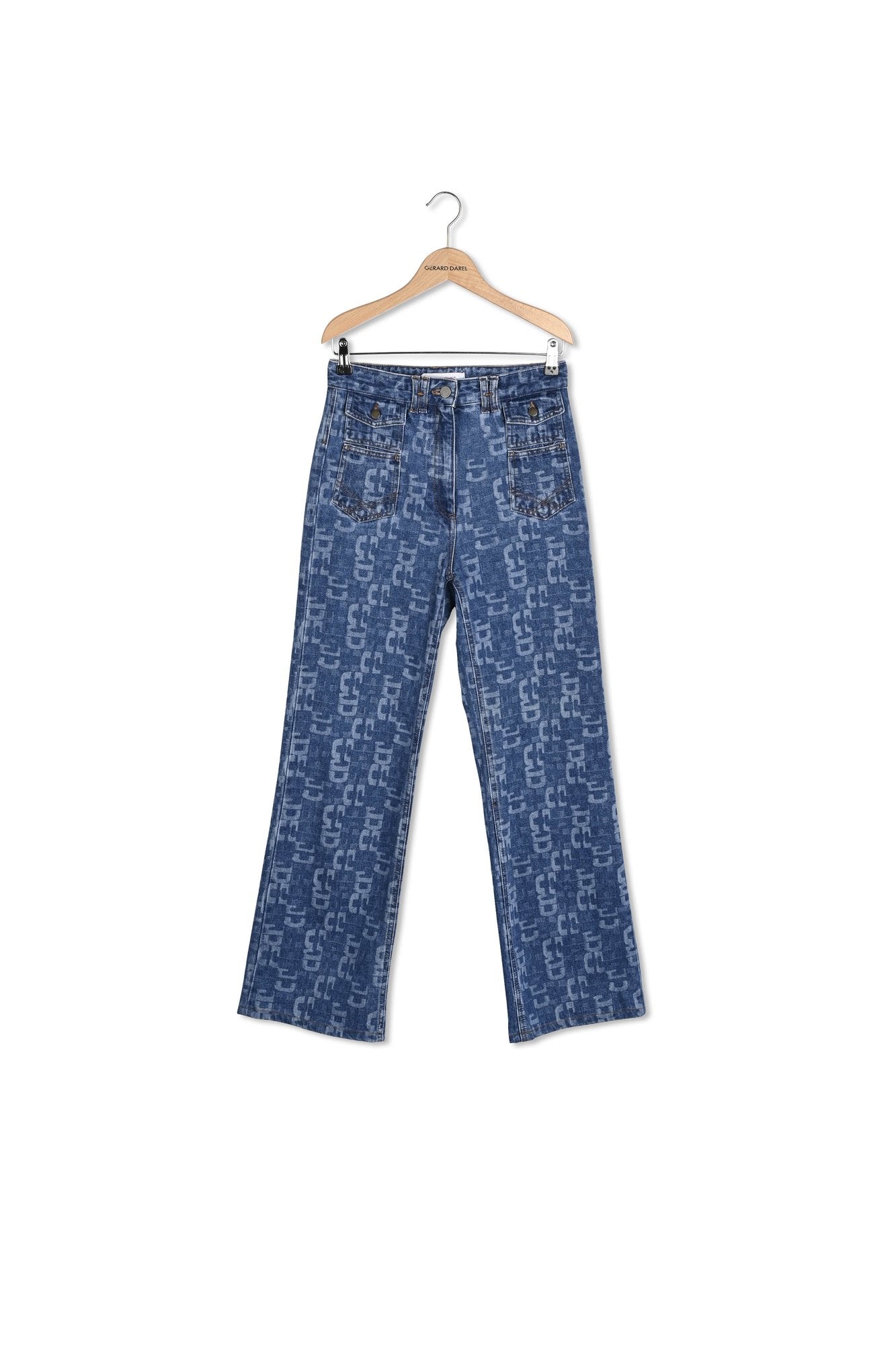 Jean Flare à monogramme - ANNA Faume - seconde main