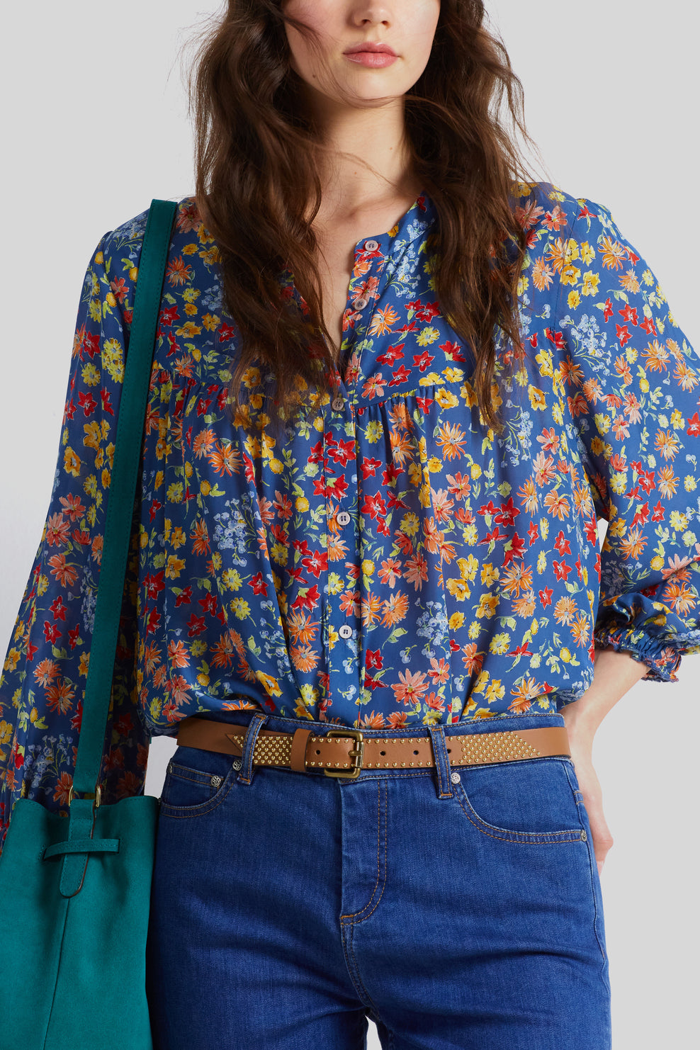 Chemise fluide à motif floral - CYBILLE Faume - seconde main