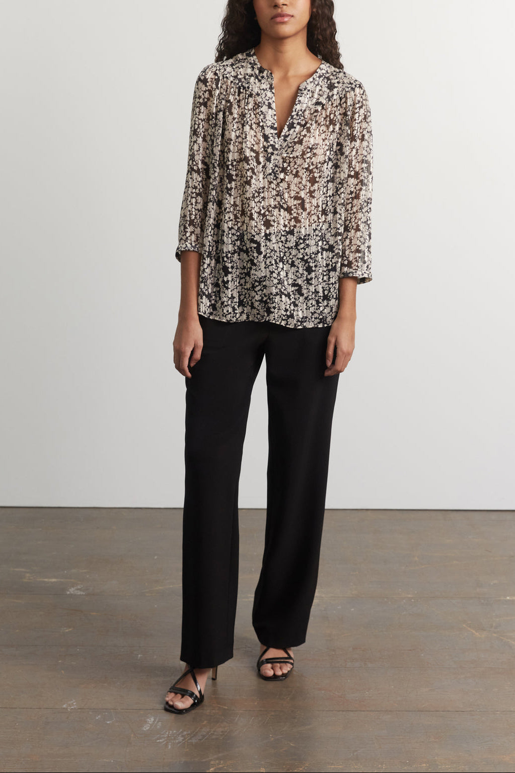 Blouse en mousseline à fleurs - COCO Faume - seconde main