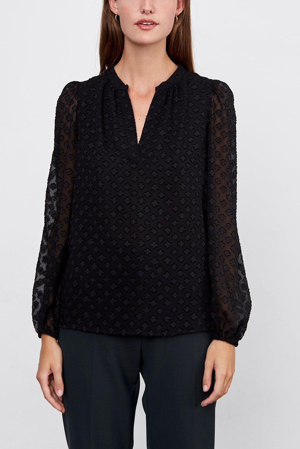 MYA - Top gaufré en jacquard dévoré Faume - seconde main