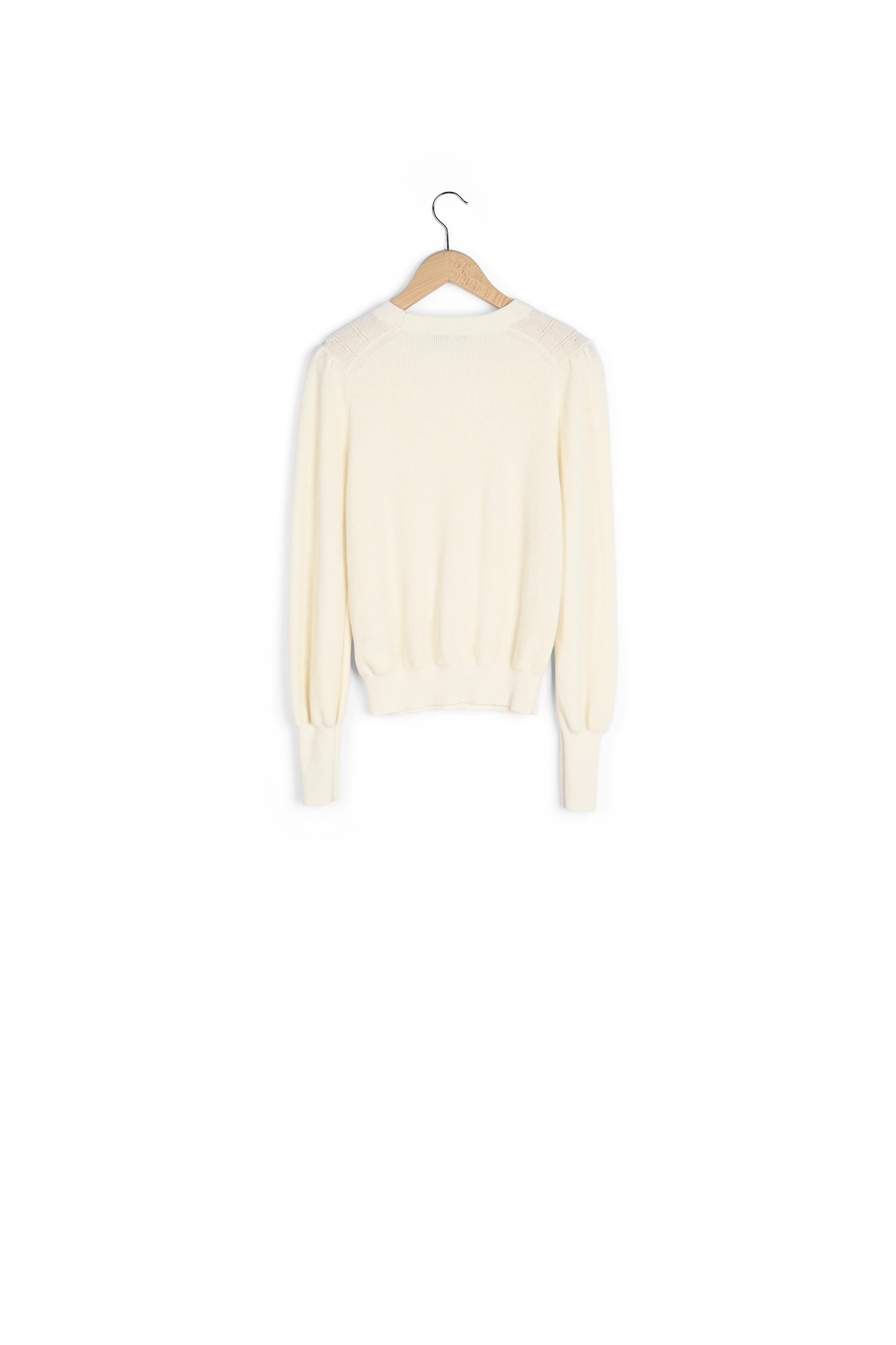 Pull ajusté en laine à détails fantaisie - LEONORA Faume - seconde main