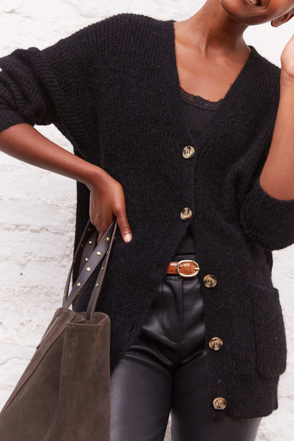 LARA - Gilet oversize avec poches plaquées Faume - seconde main