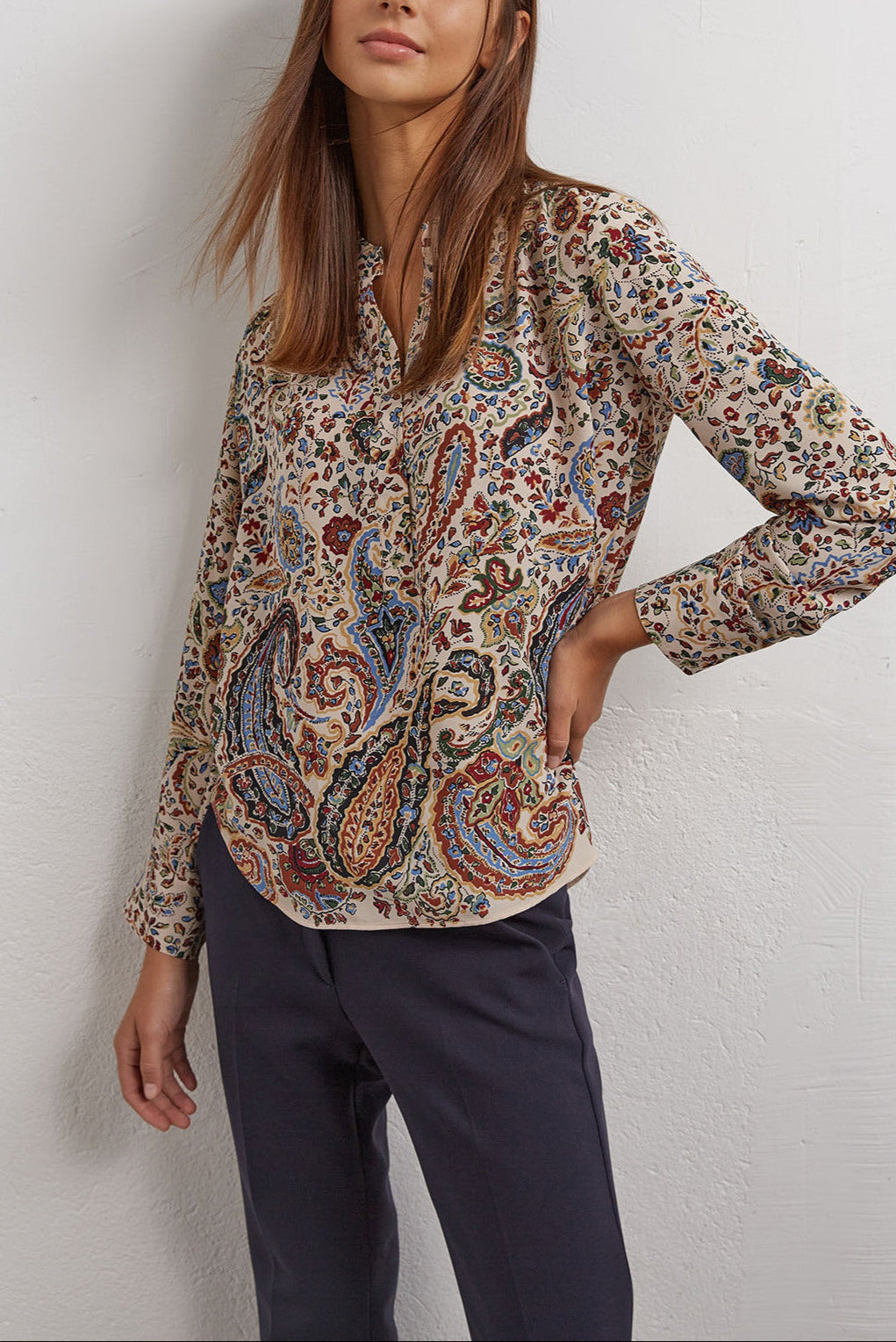 Armanda - Blouse à imprimé cachemire Faume - seconde main