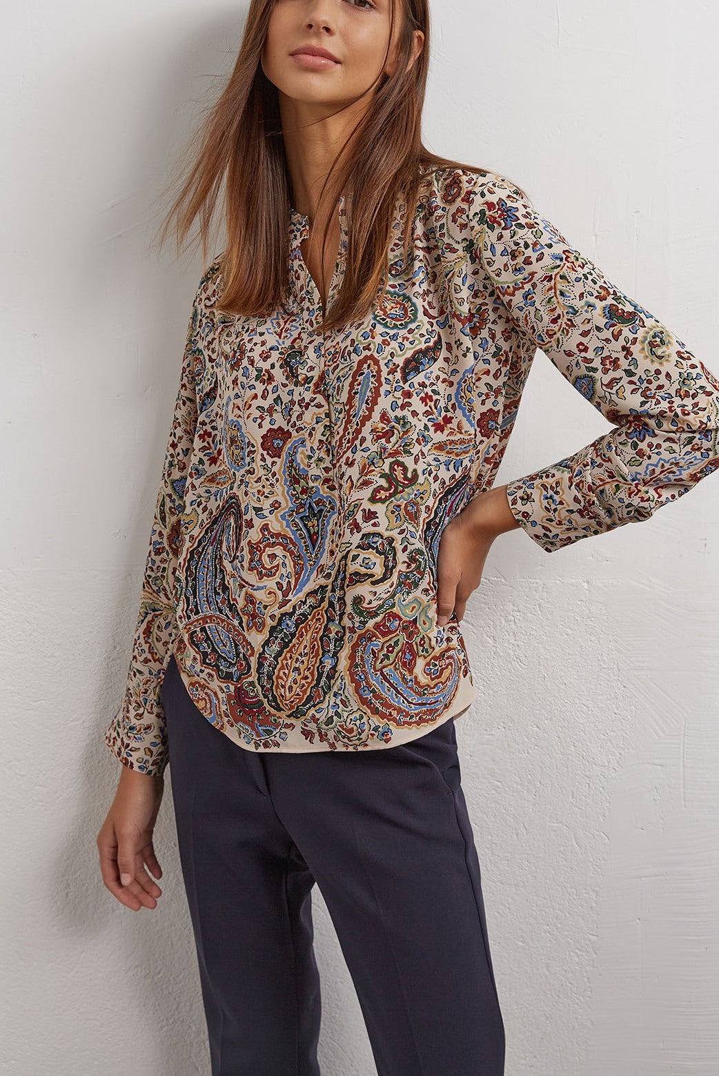 Armanda - Blouse à imprimé cachemire Faume - seconde main
