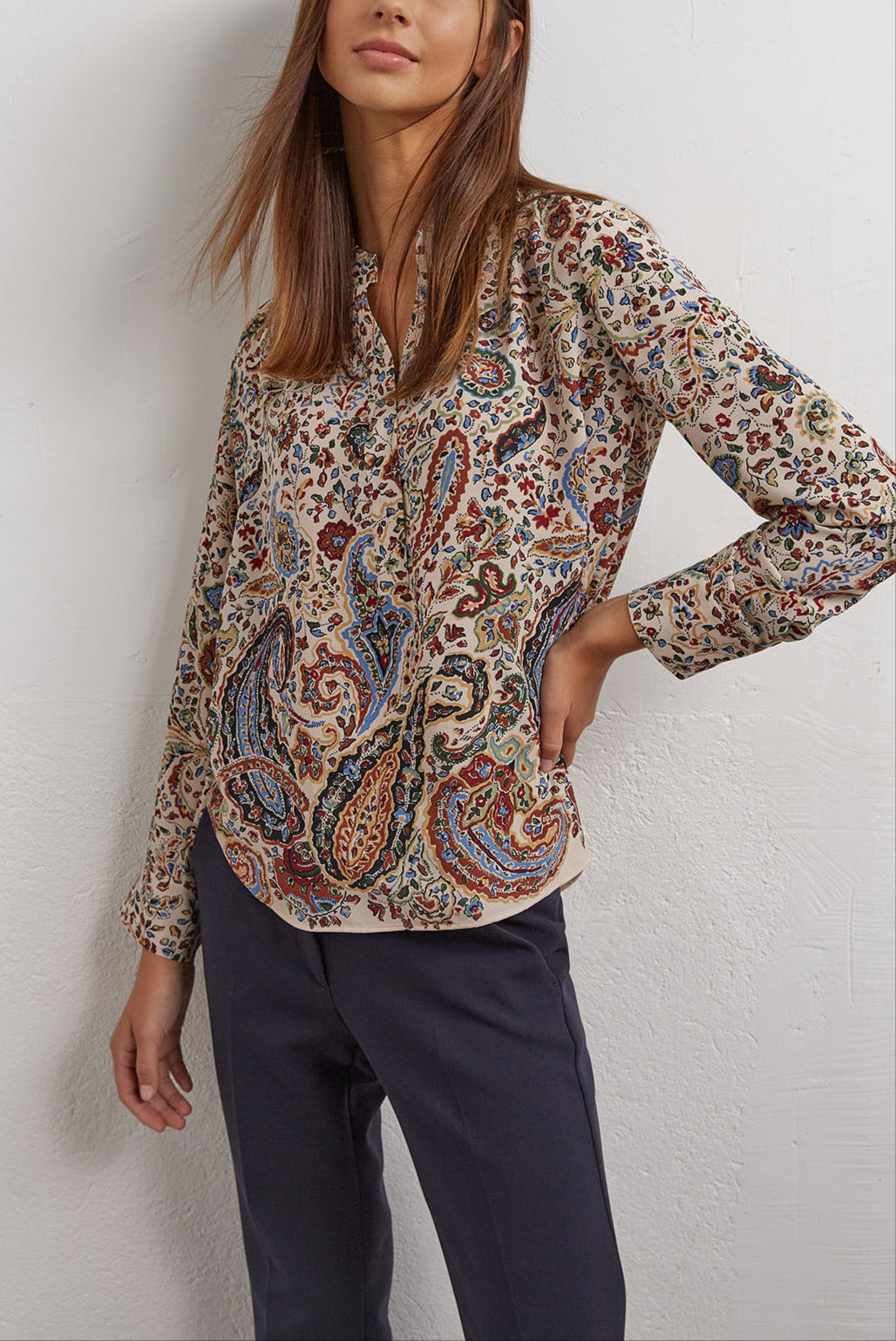 Armanda - Blouse à imprimé cachemire Faume - seconde main