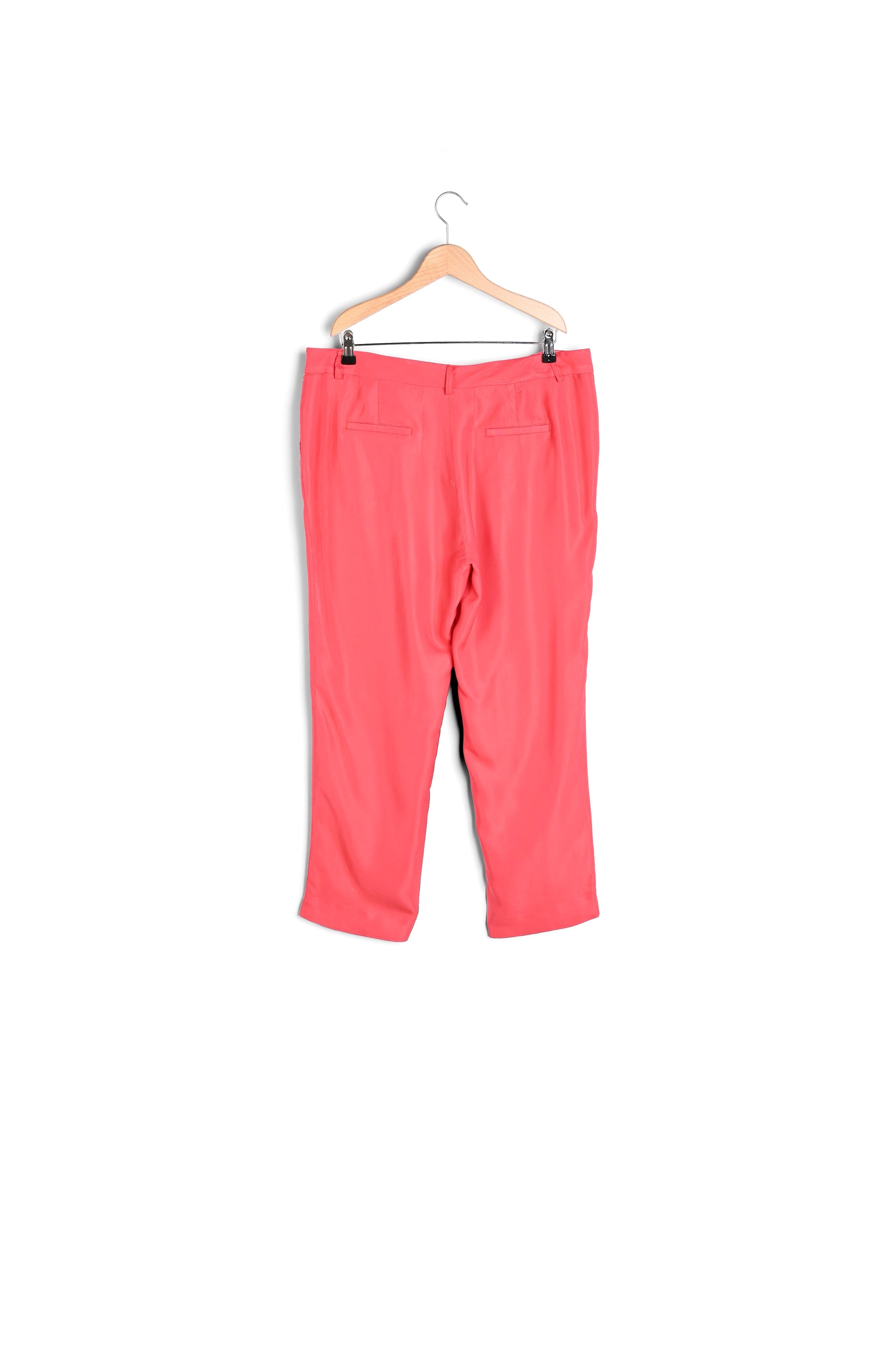 MICHELA - Pantalon fluide en crêpe 7/8 Faume - seconde main