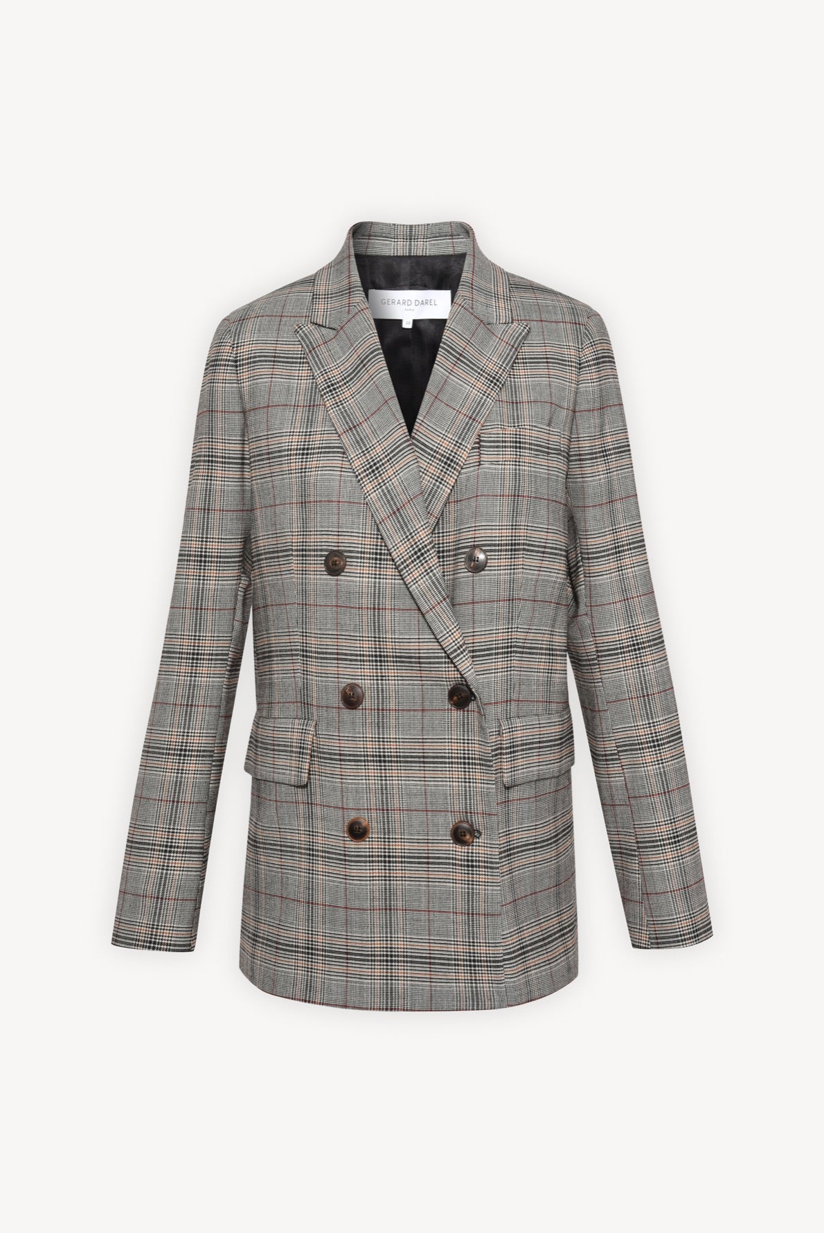 Veste de blazer à imprimé prince de galles - BONNIE Faume - seconde main