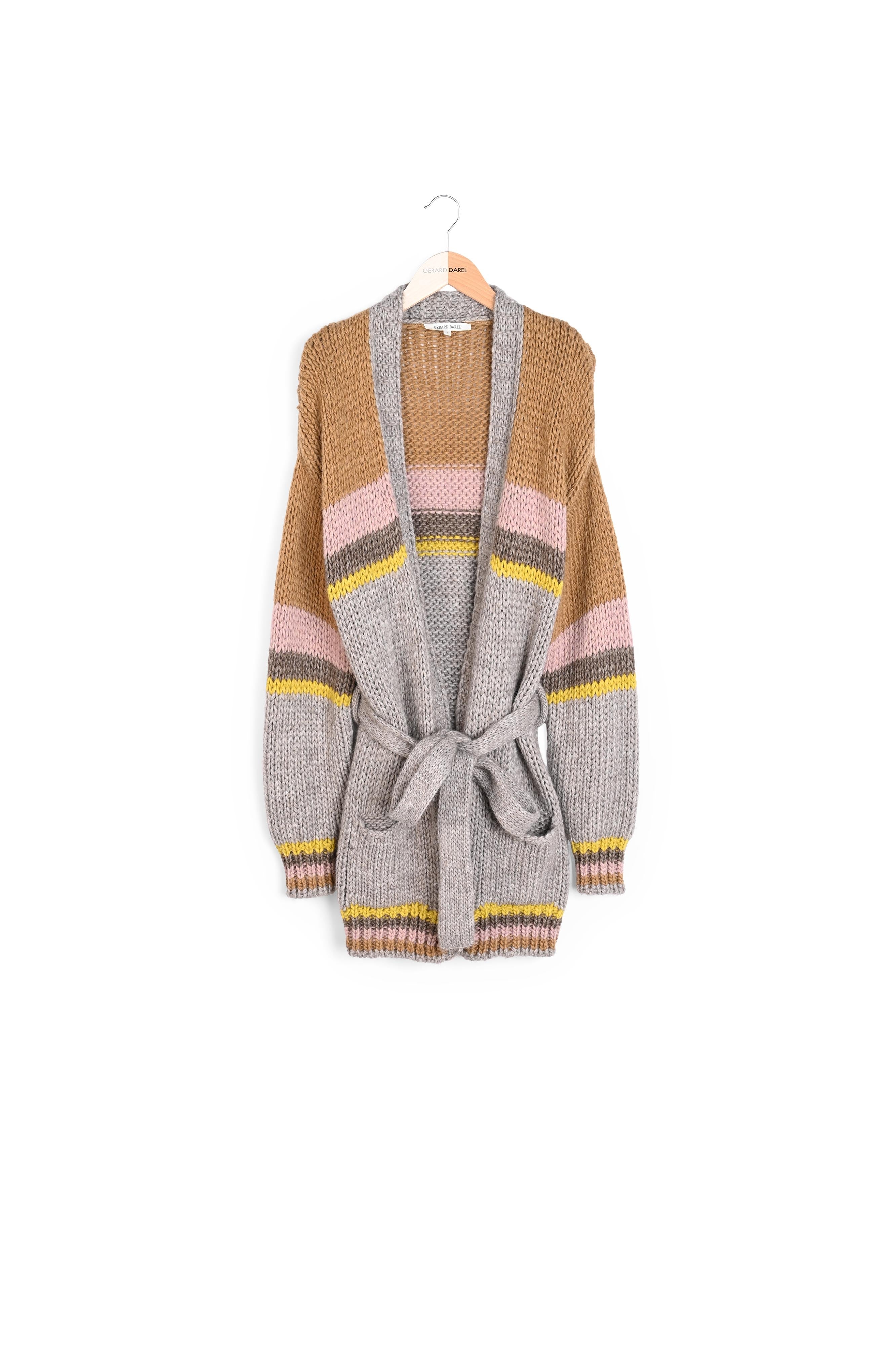 Gilet rayé oversize ceinturé - LAYA Faume - seconde main