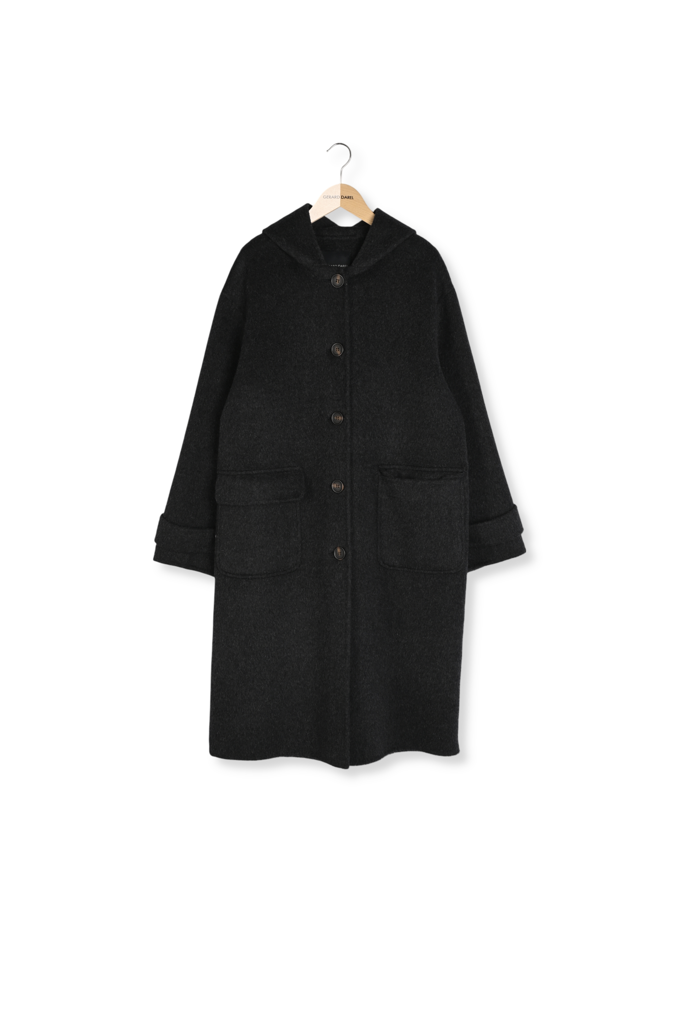 Manteau mi-long à capuche en laine - MARIAM Faume - seconde main