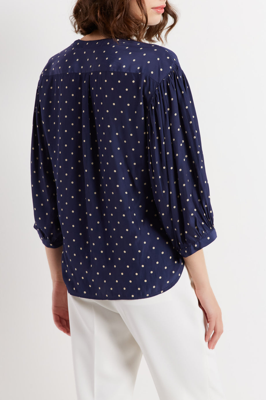 Chemise à pois fluide et satinée - CLOANE Faume - seconde main