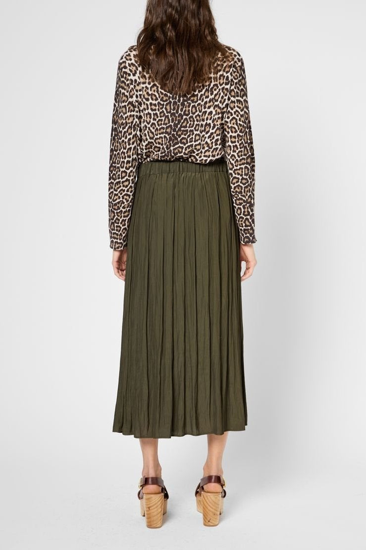 Jupe satinée plissée - VANINA Faume - seconde main