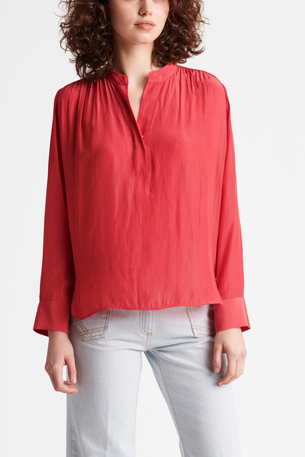 NORA - Blouse au toucher soyeux Faume - seconde main