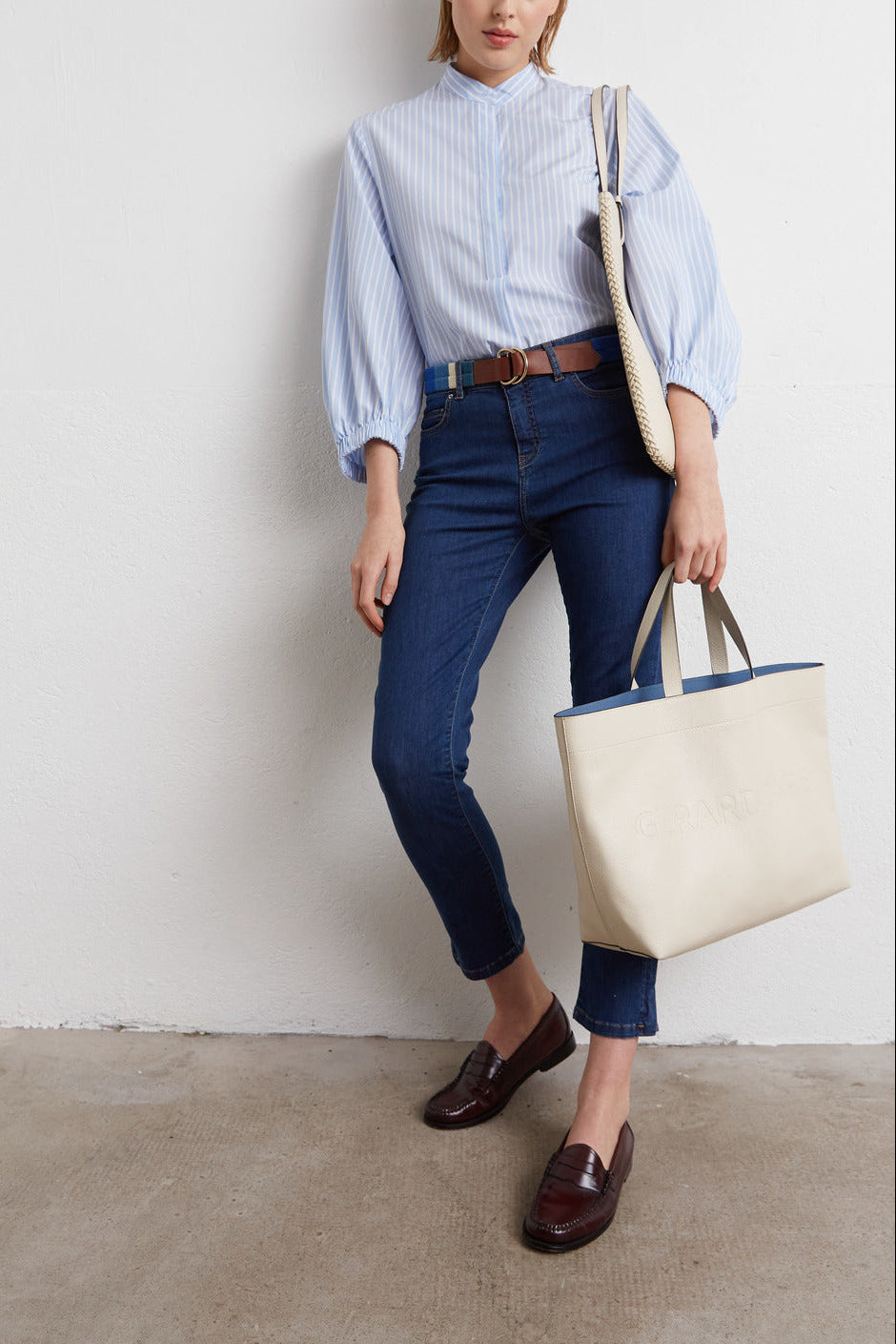 Pantacourt droit en jean Faume - seconde main