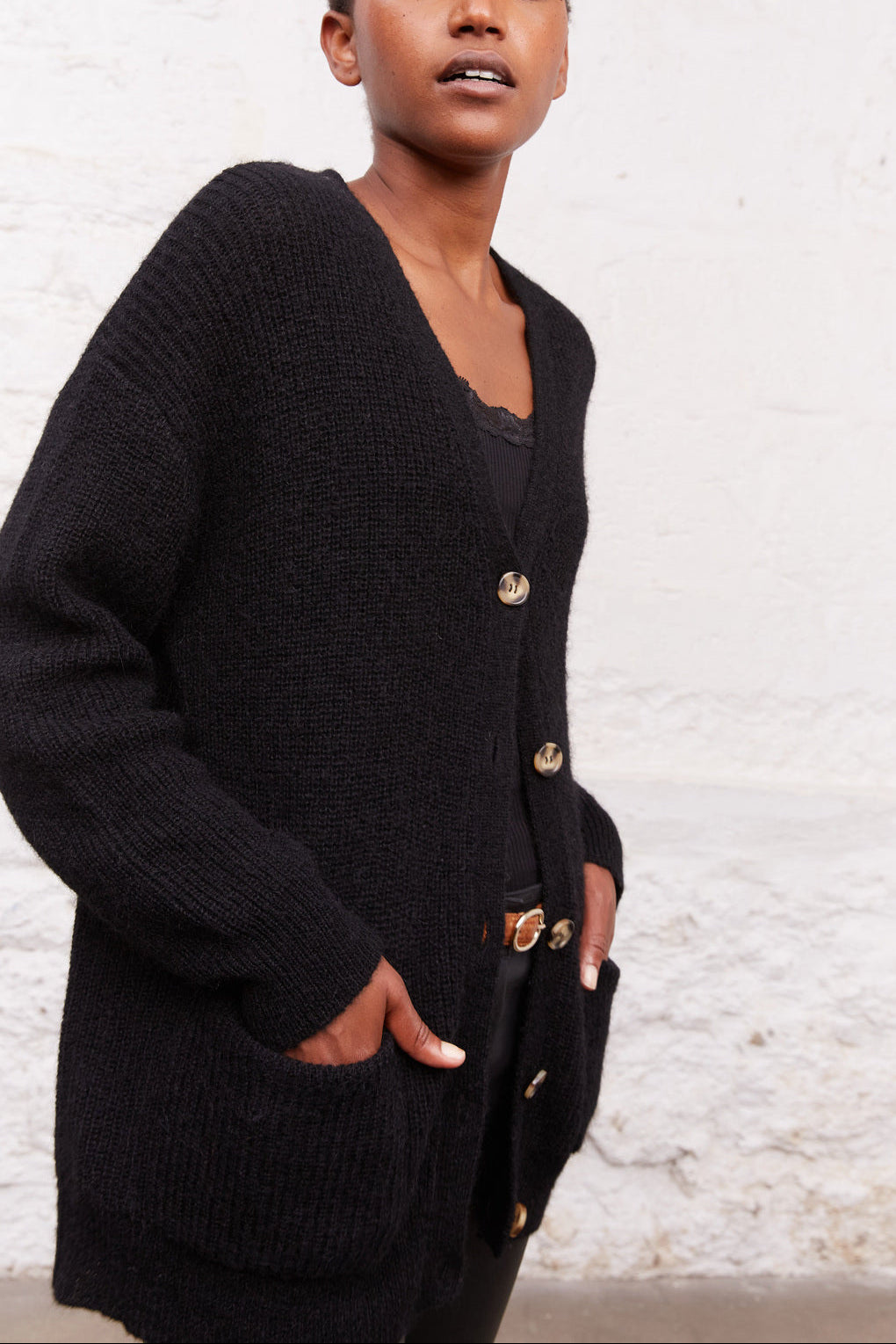 LARA - Gilet oversize avec poches plaquées Faume - seconde main