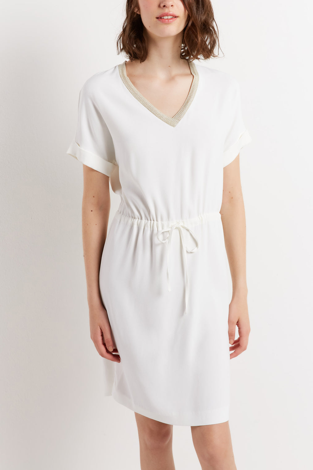 Robe loose longueur genoux en crêpe - STACY Faume - seconde main