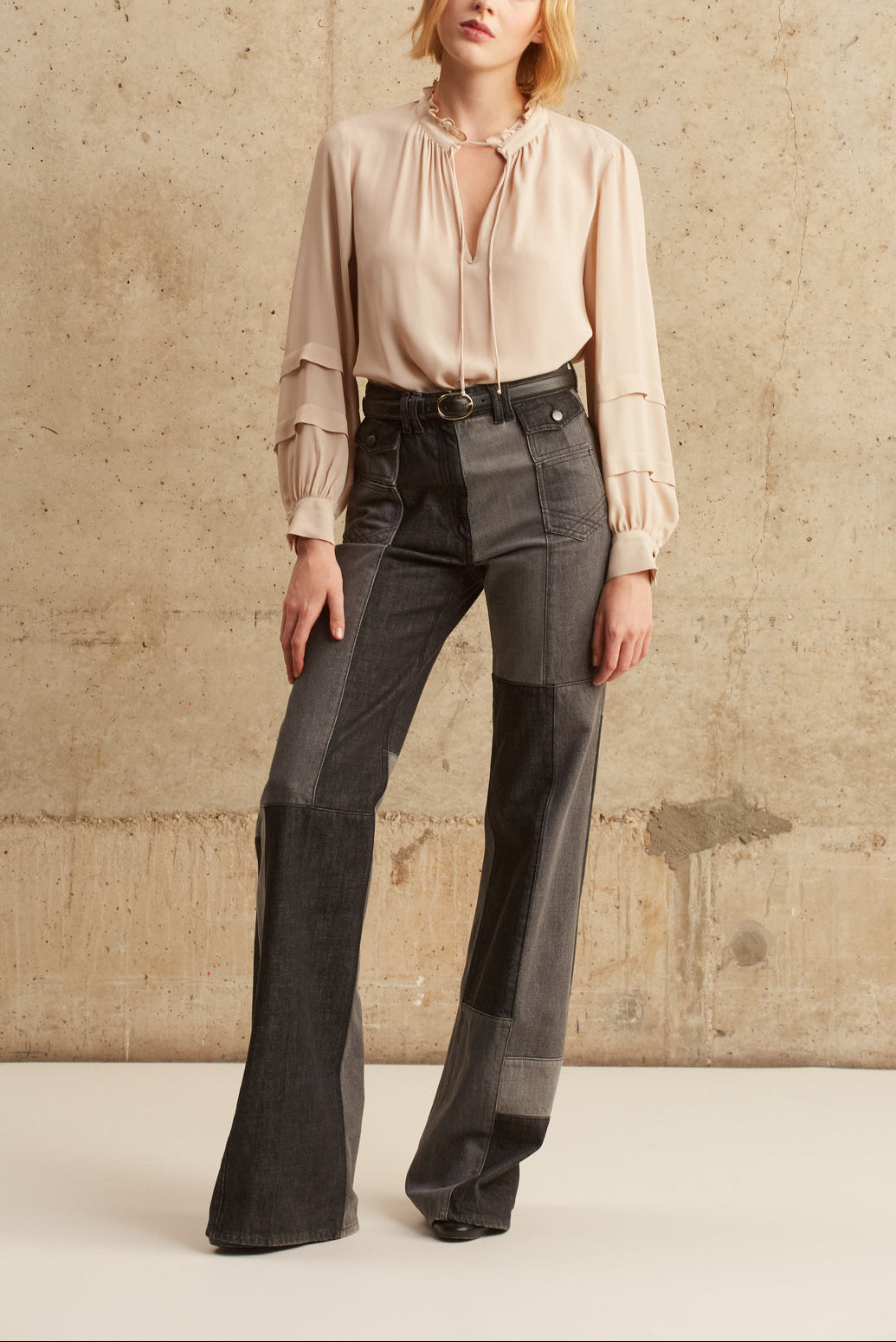 Chemise en crêpe fluide esprit bohème - CÉLESTINE Faume - seconde main