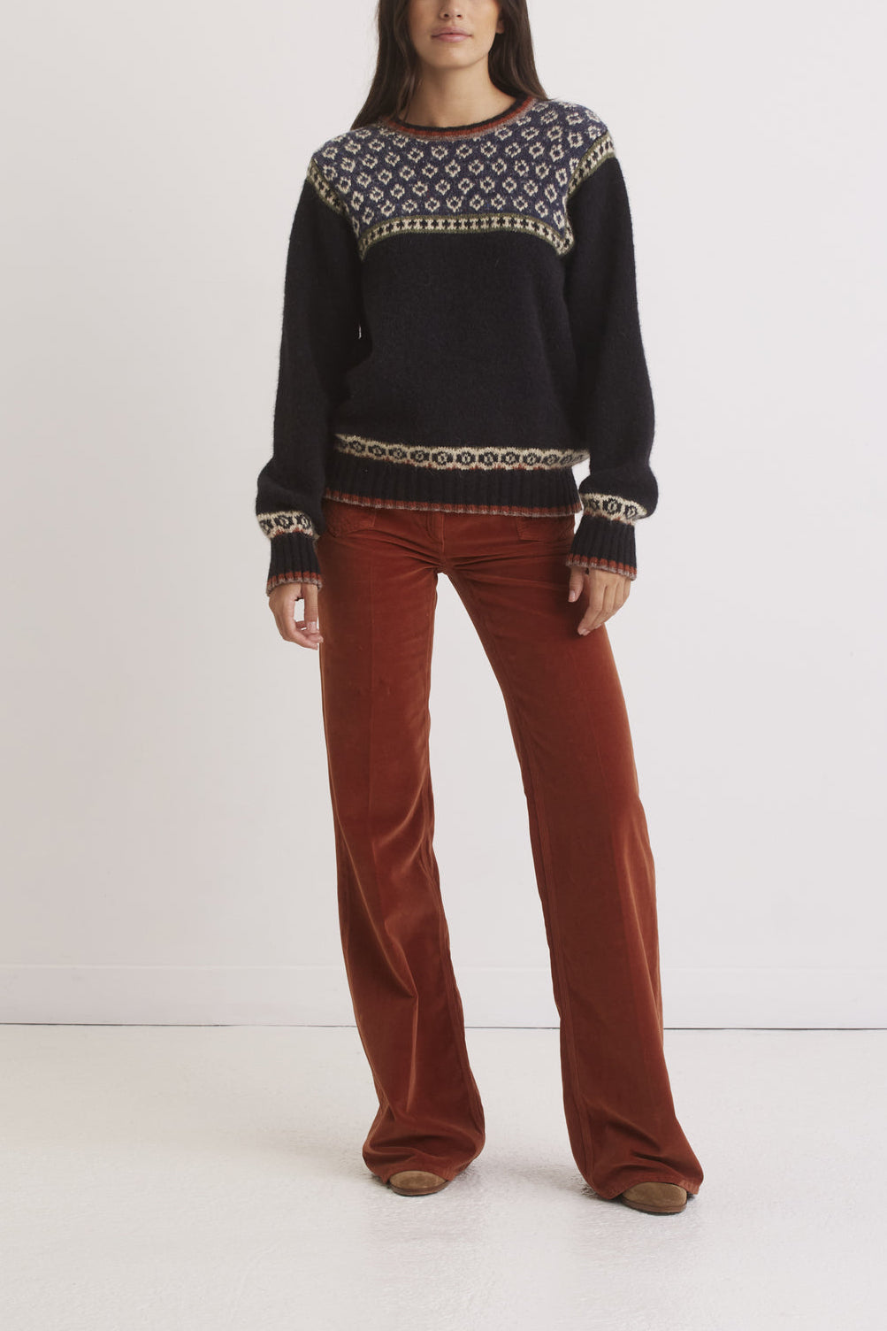 Pull folklorique en lainage doux - LAELLE Faume - seconde main